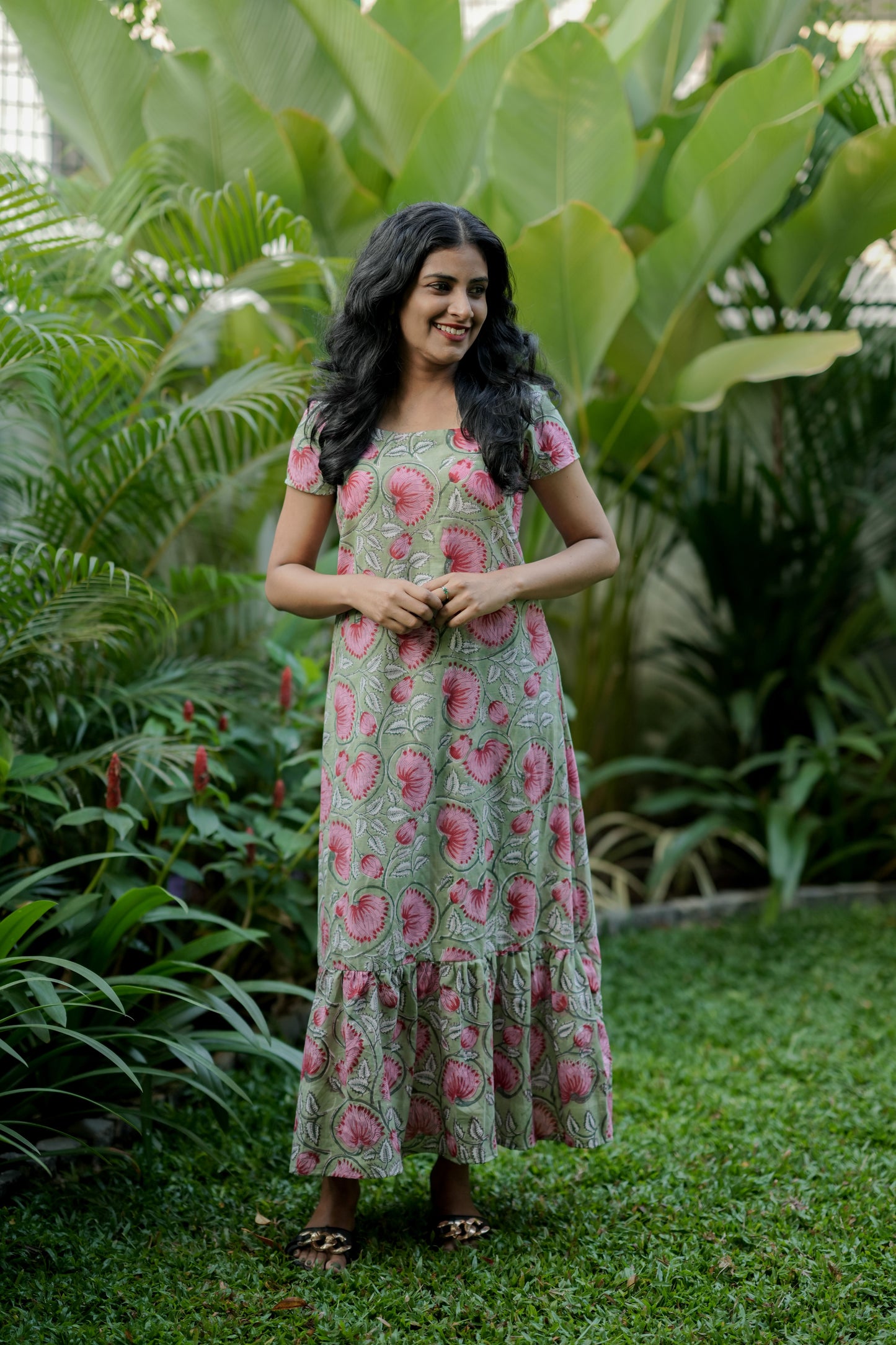 Green & Pink Dress