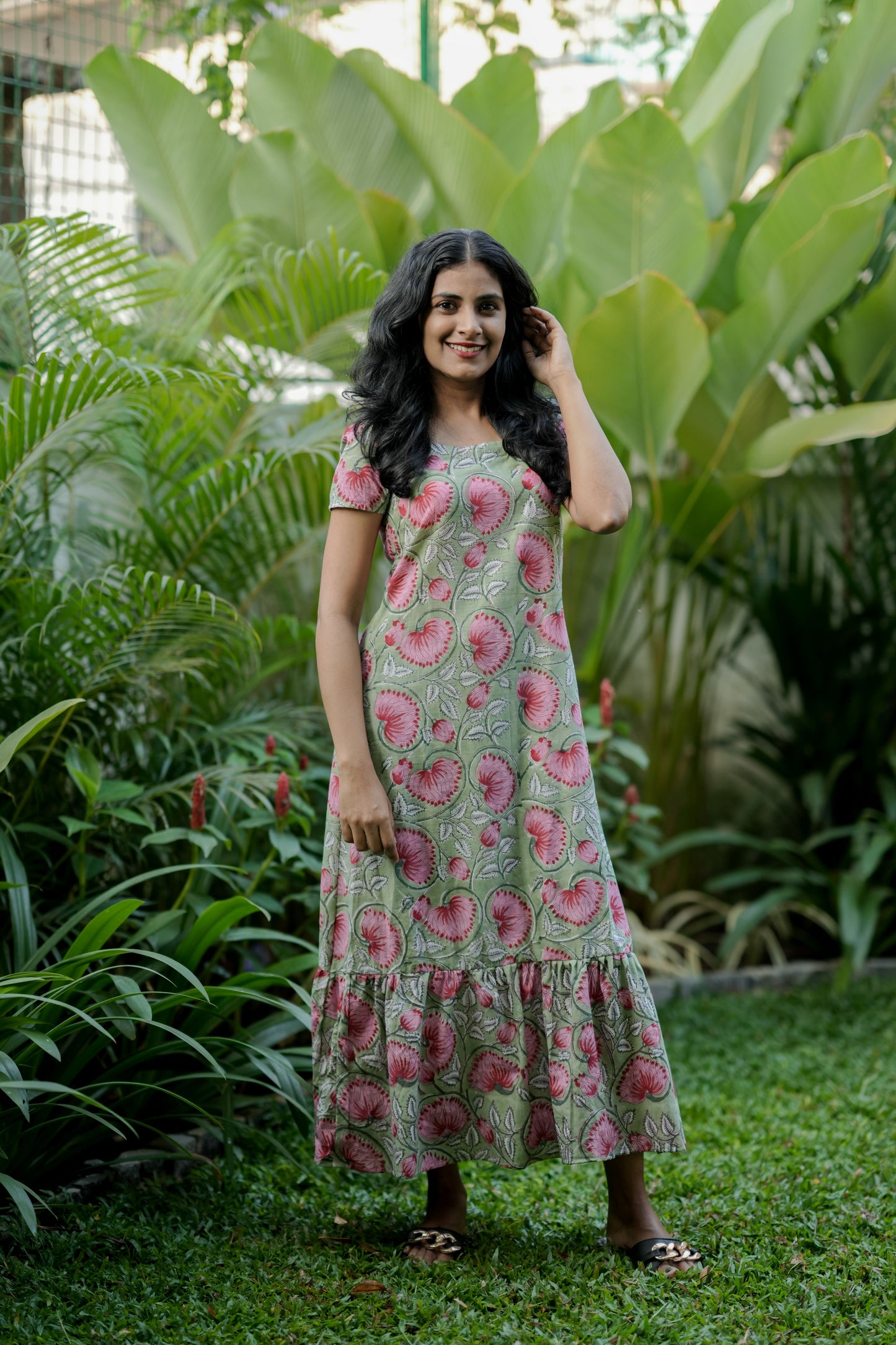Green & Pink Dress