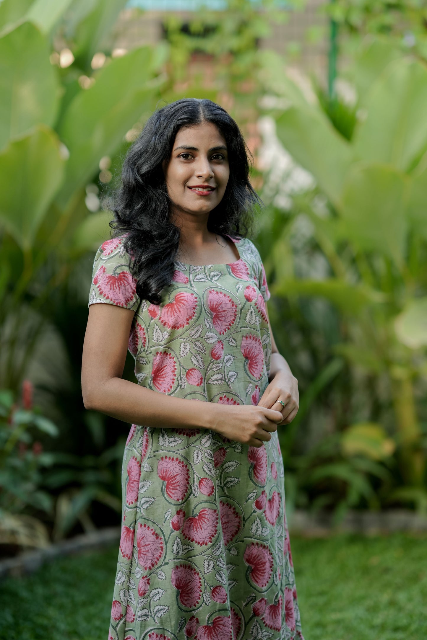 Green & Pink Dress