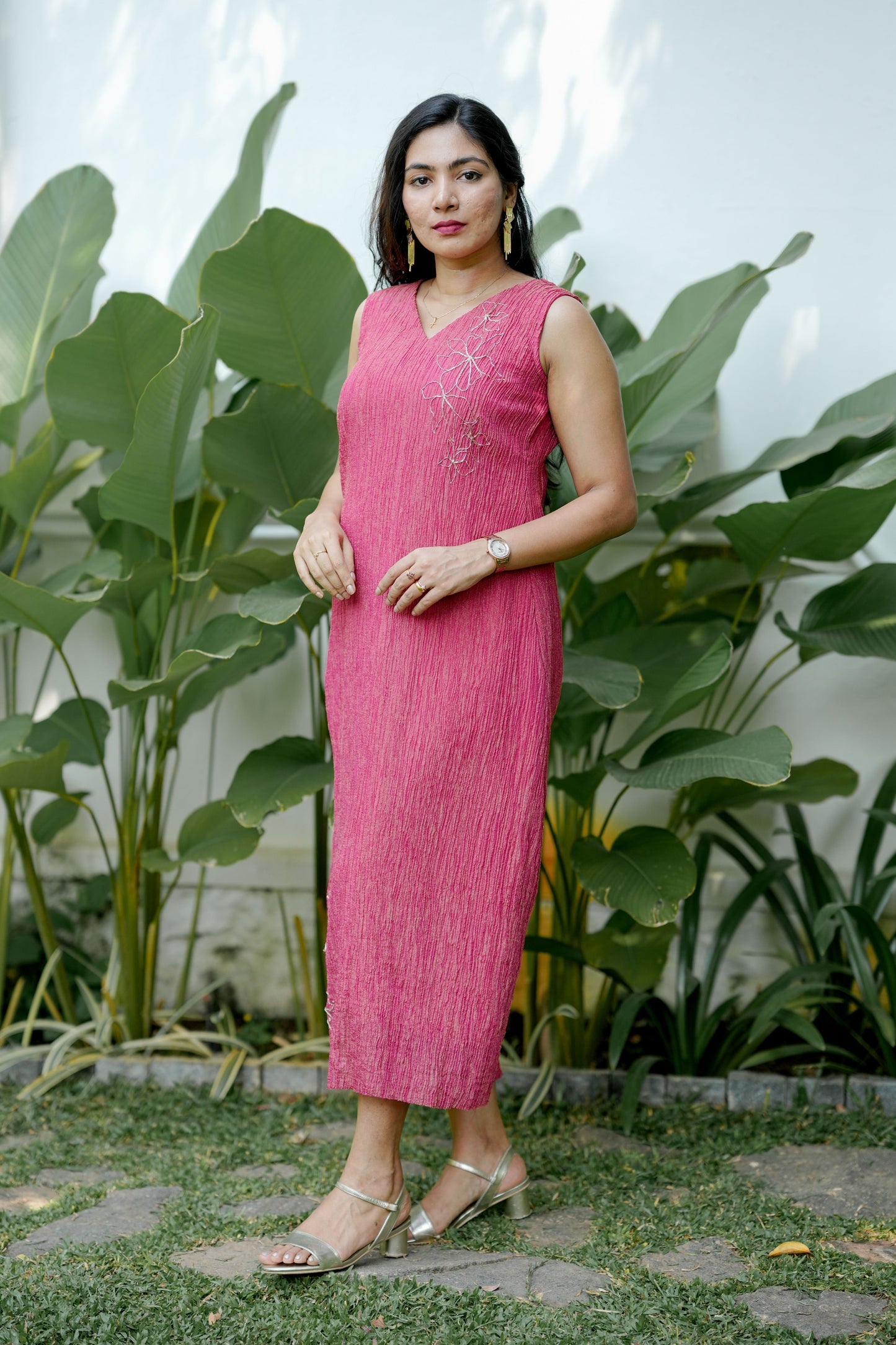 Pink Semi Party Wear Dress