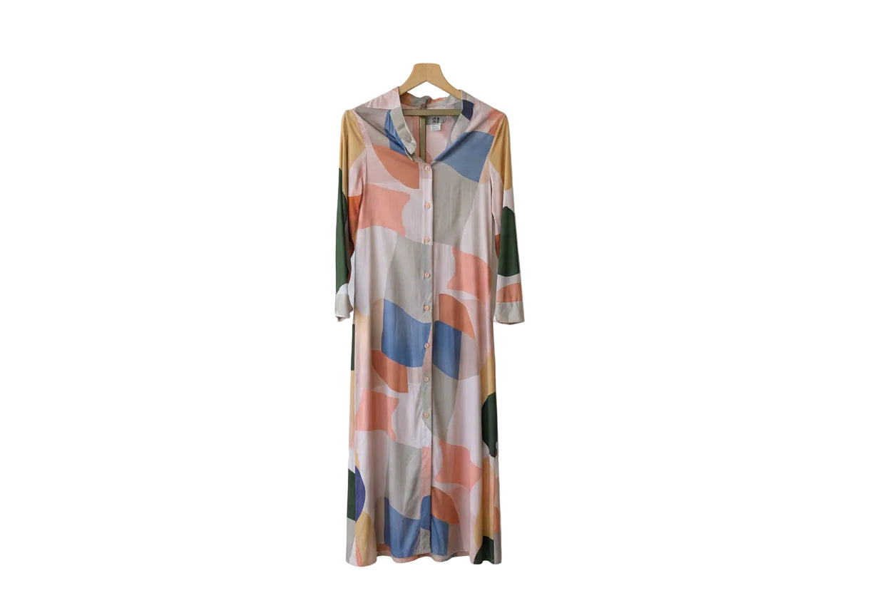 Rayon Shirt Dress Peach
