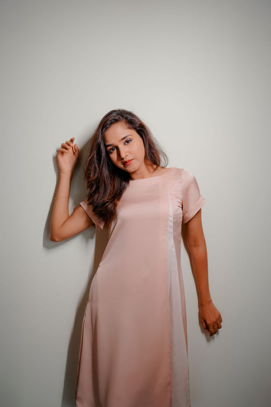 Crepe Box pleat dress