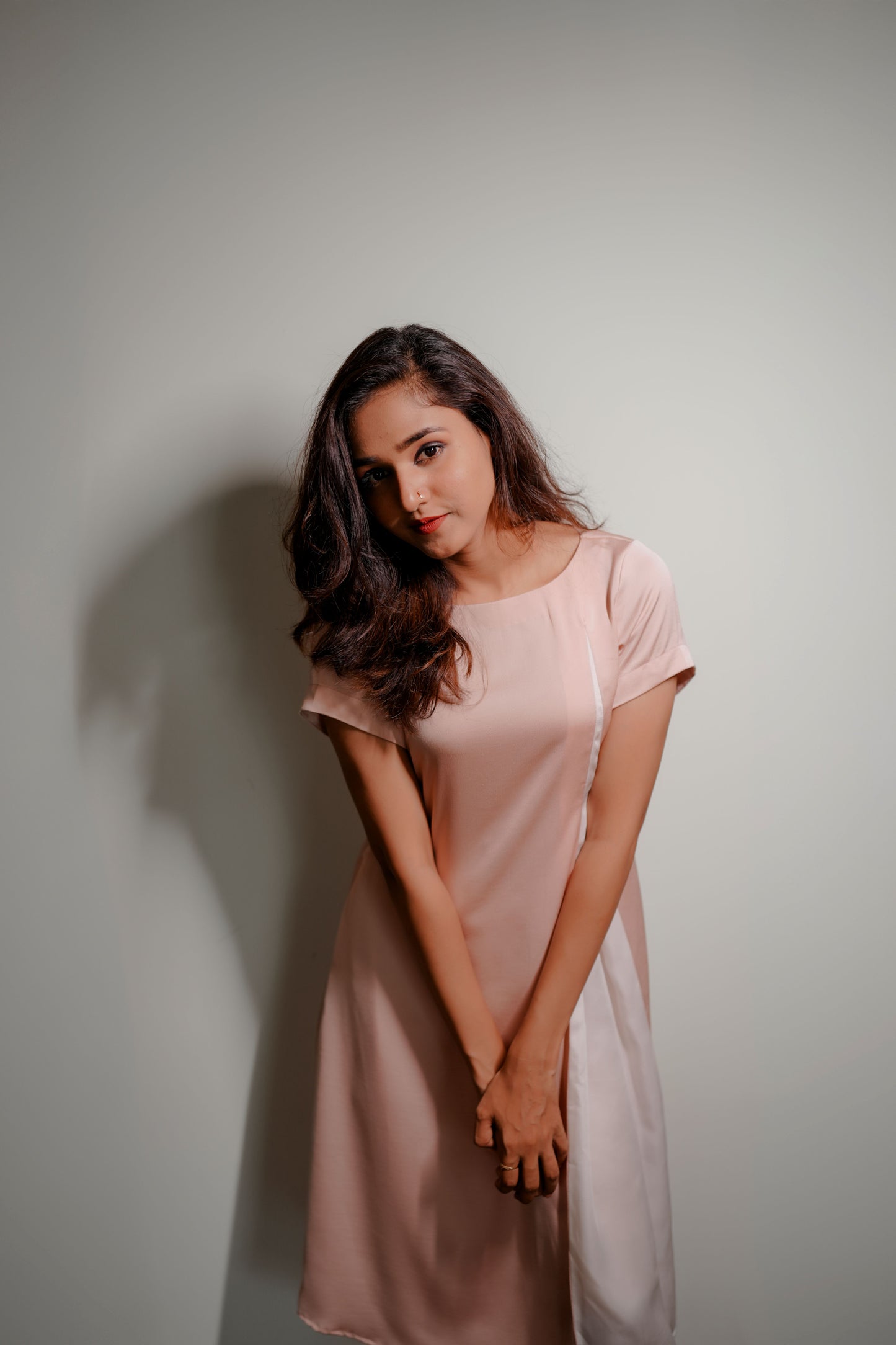 Crepe Box pleat dress