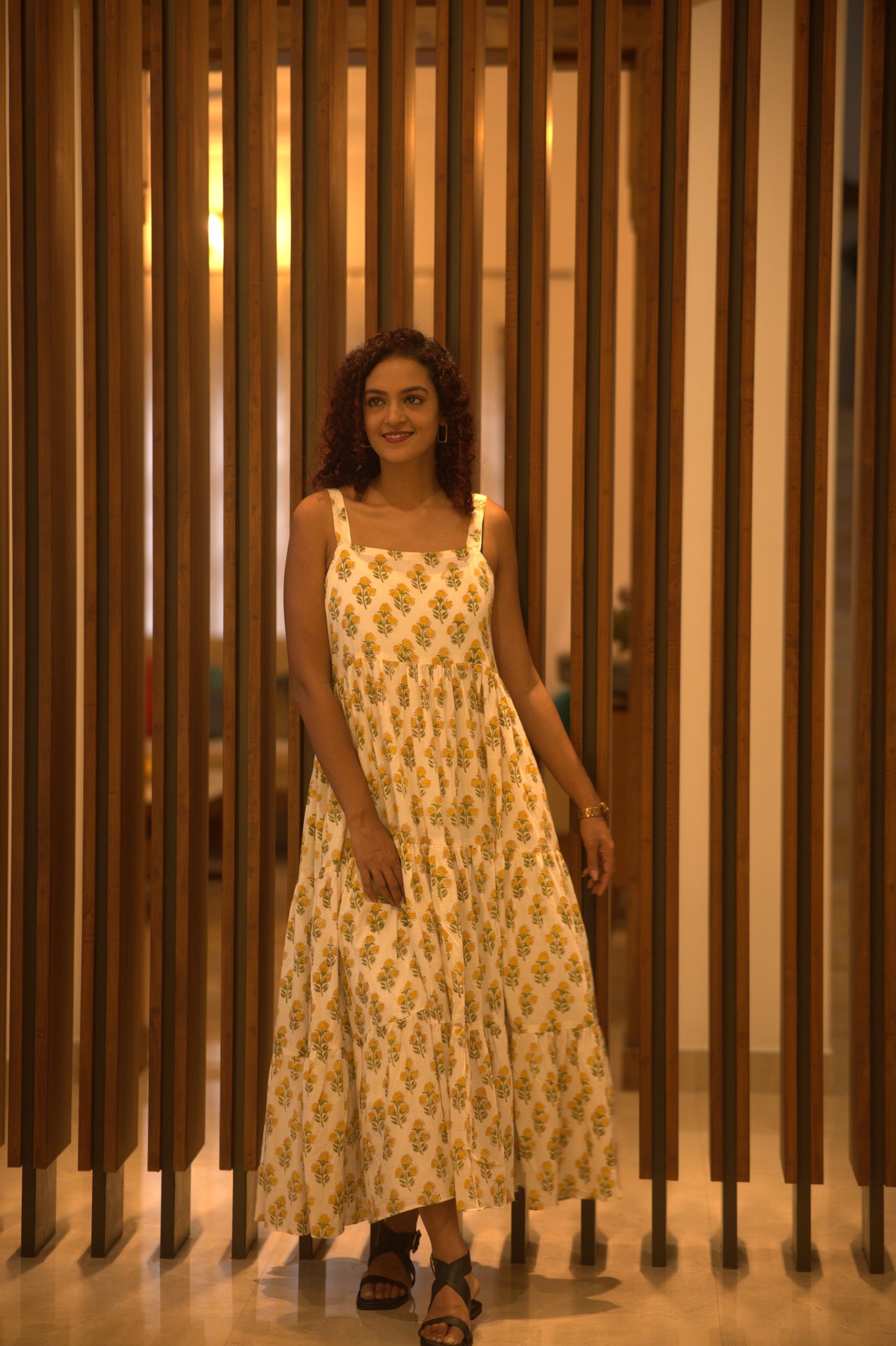 Yellow Mul cotton Dress