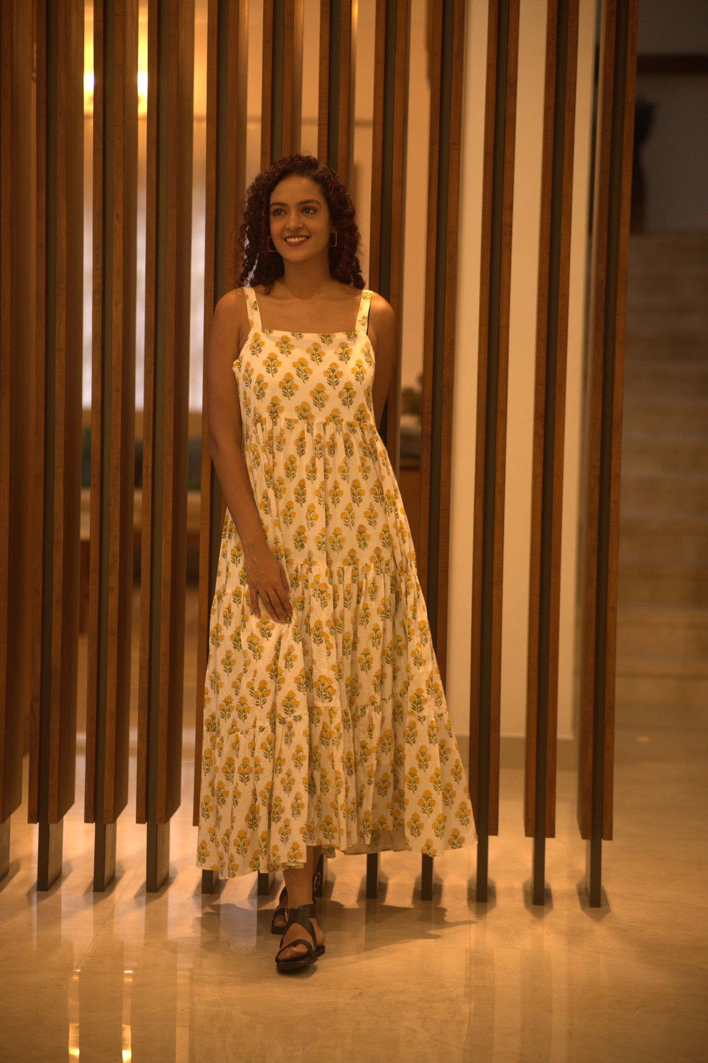 Yellow Mul cotton Dress