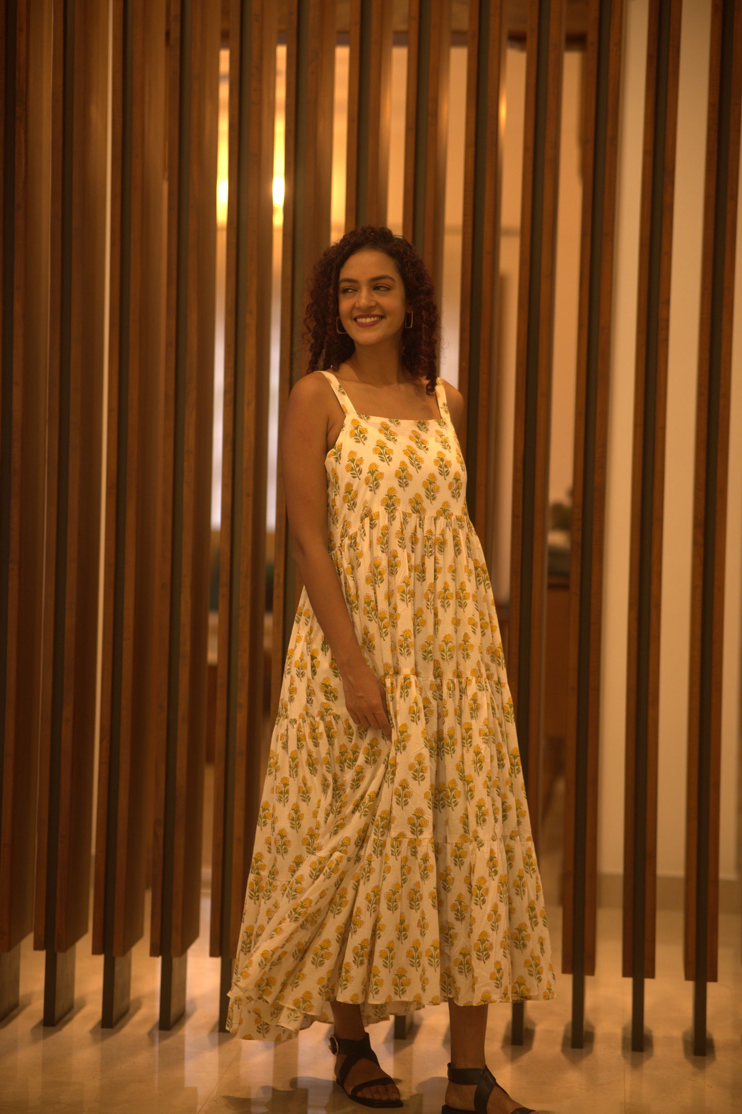 Yellow Mul cotton Dress