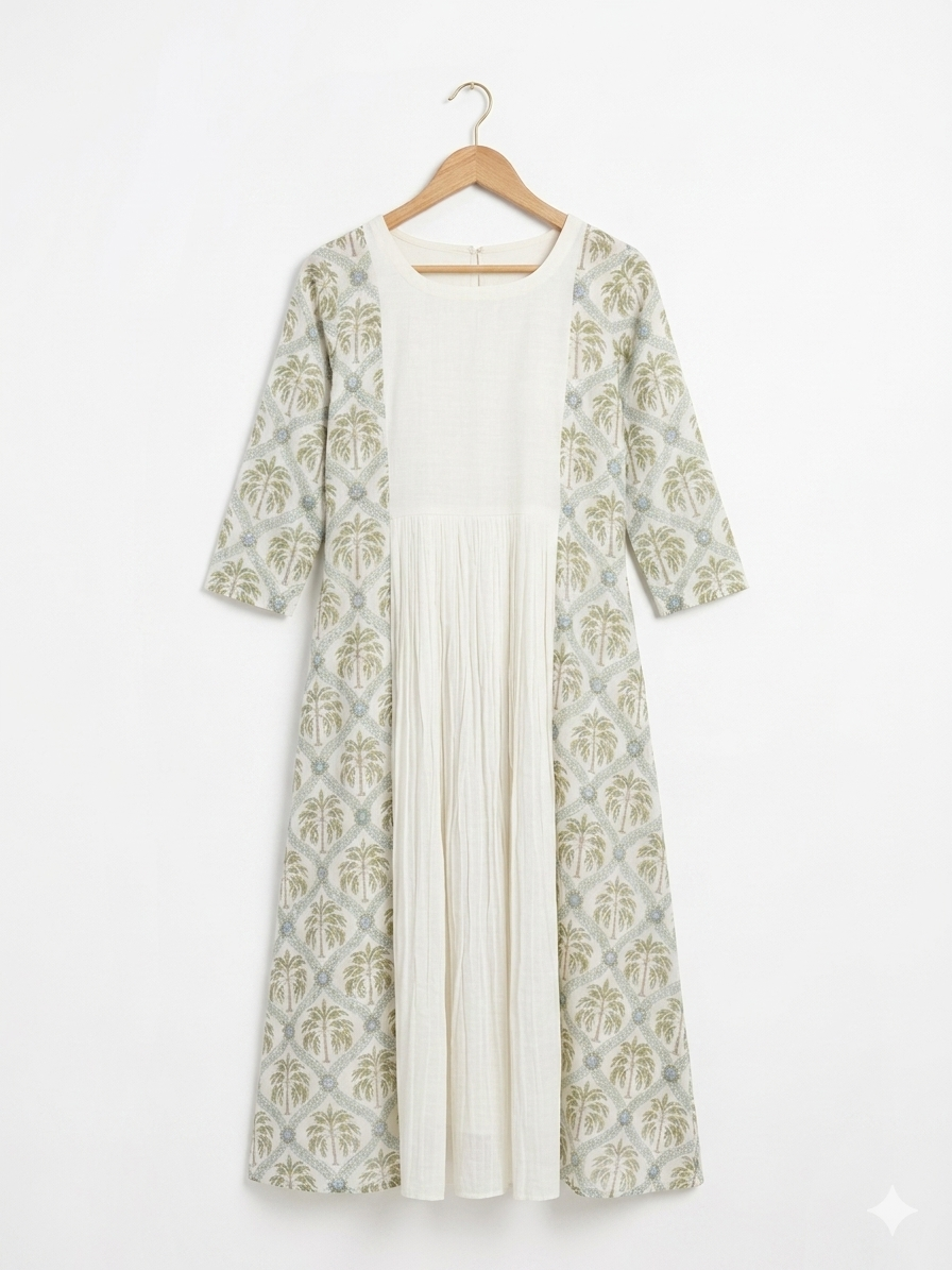 The Palm Grove Chanderi Dress
