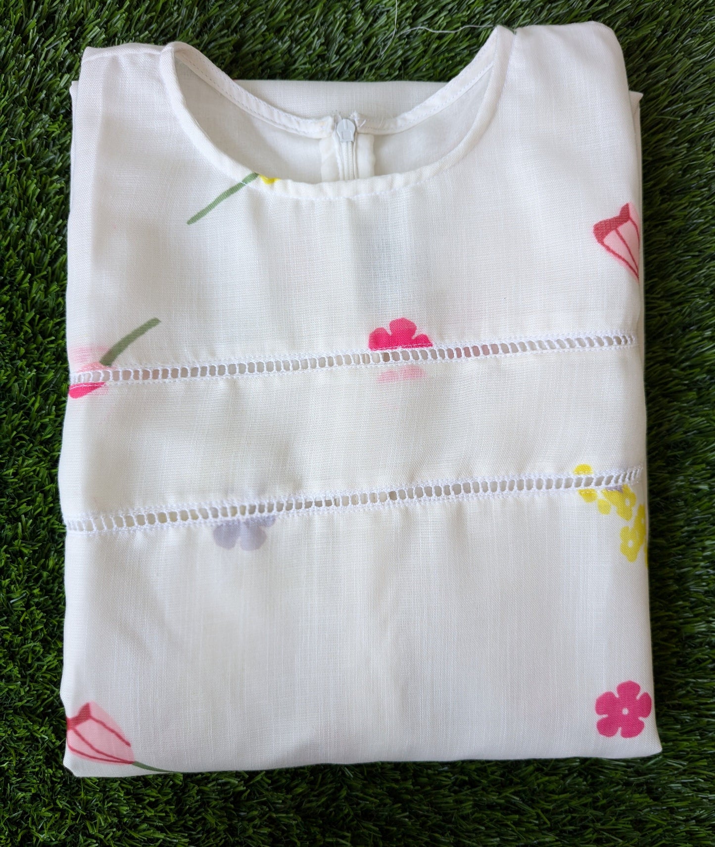Cotton Linen W&Y Flower Dress