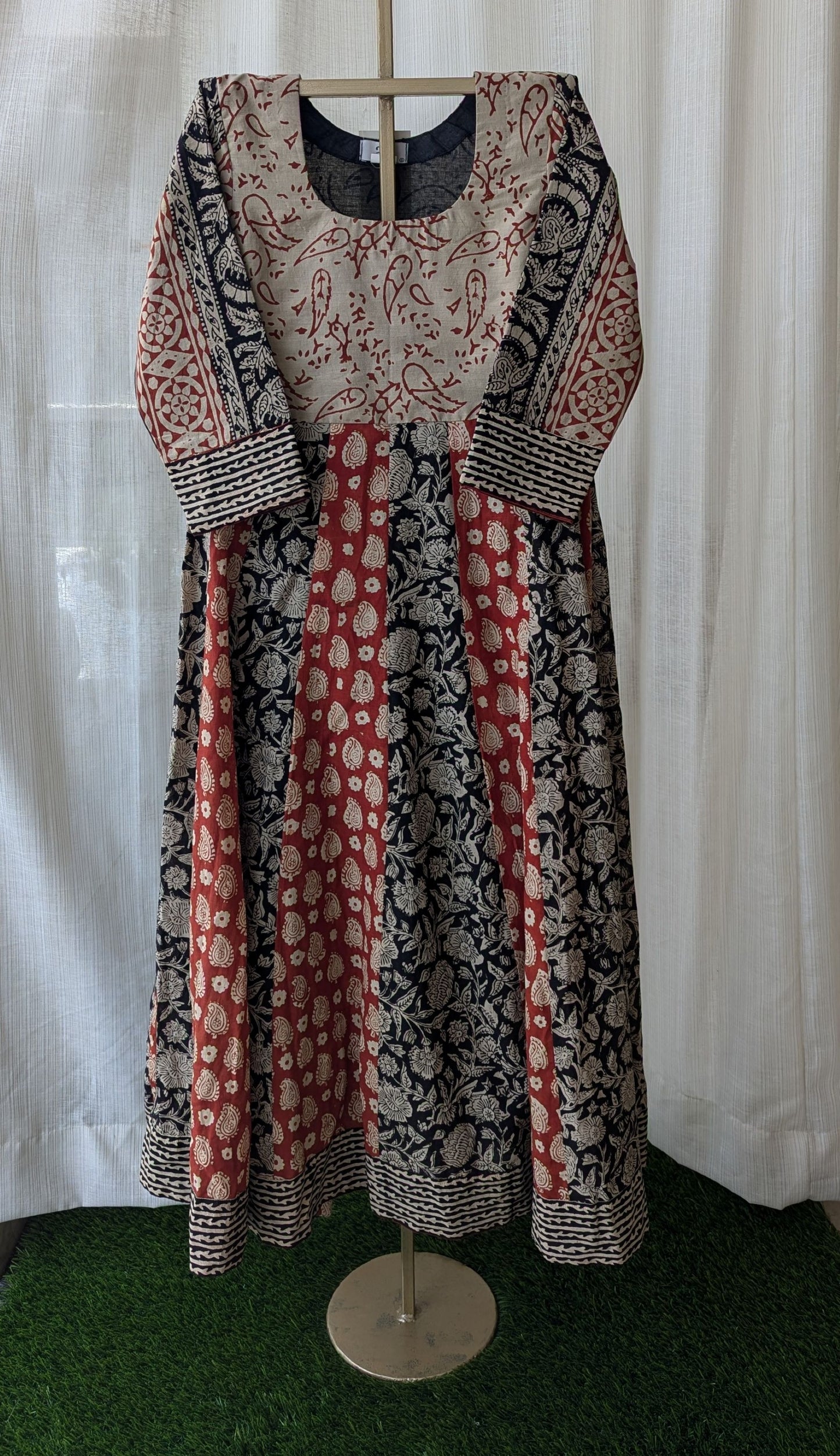 Cotton Panel Cut Dress