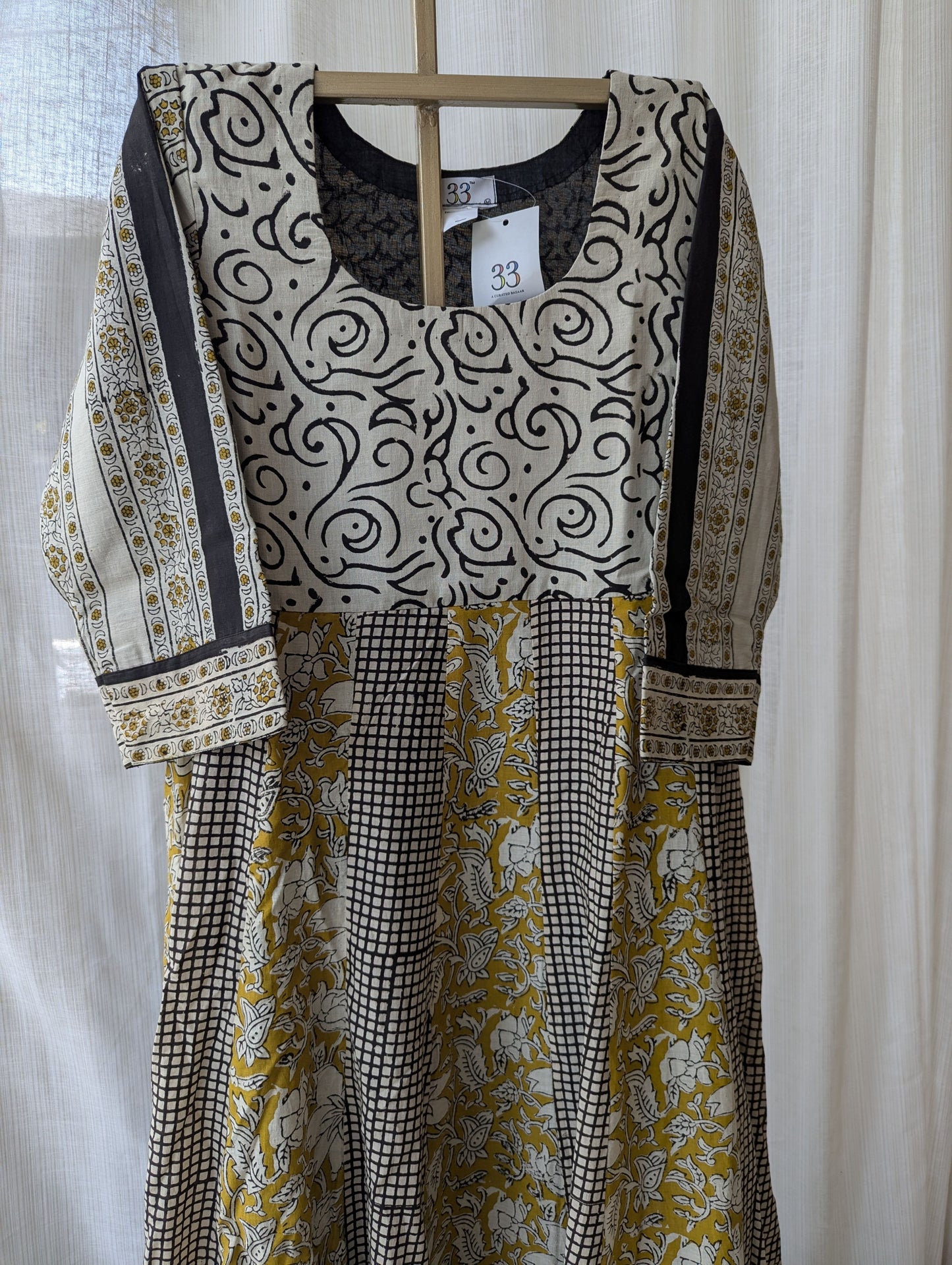 Cotton Panel Cut Dress