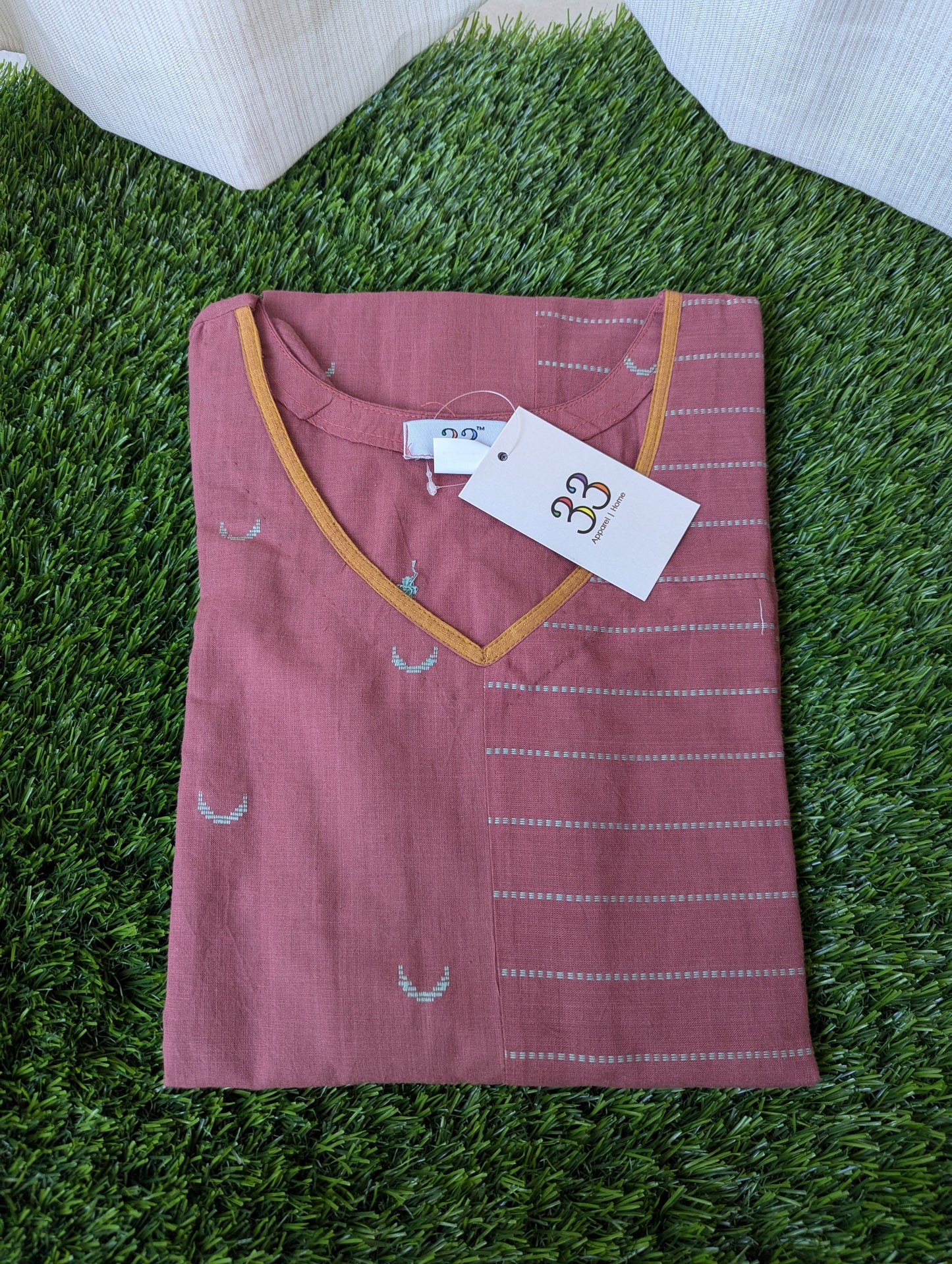 Brick Handloom Cotton Kurti
