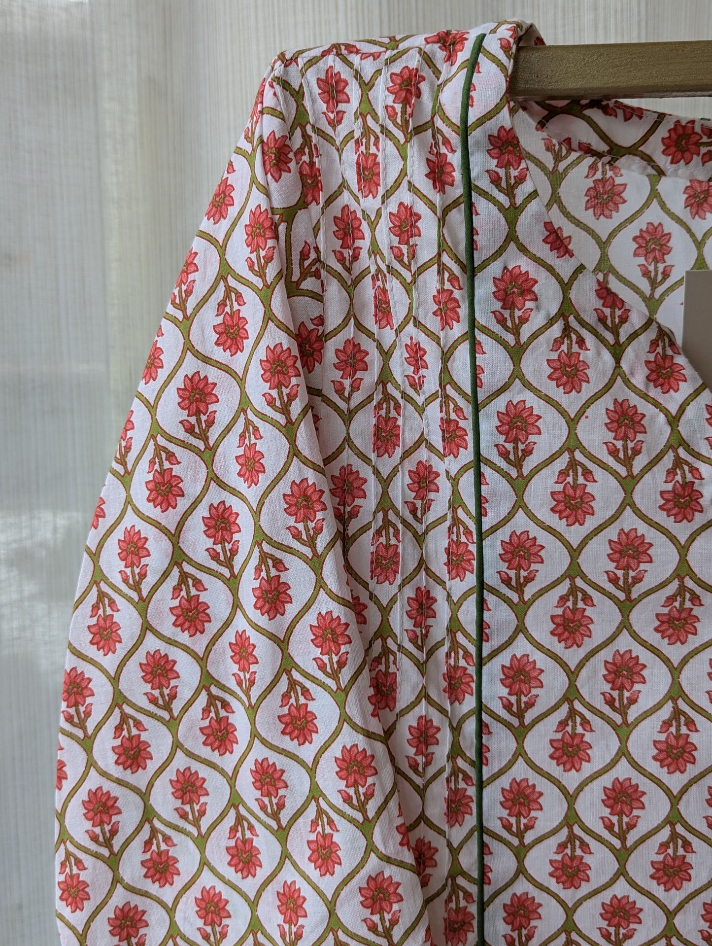 Orange Pintuck Kurta