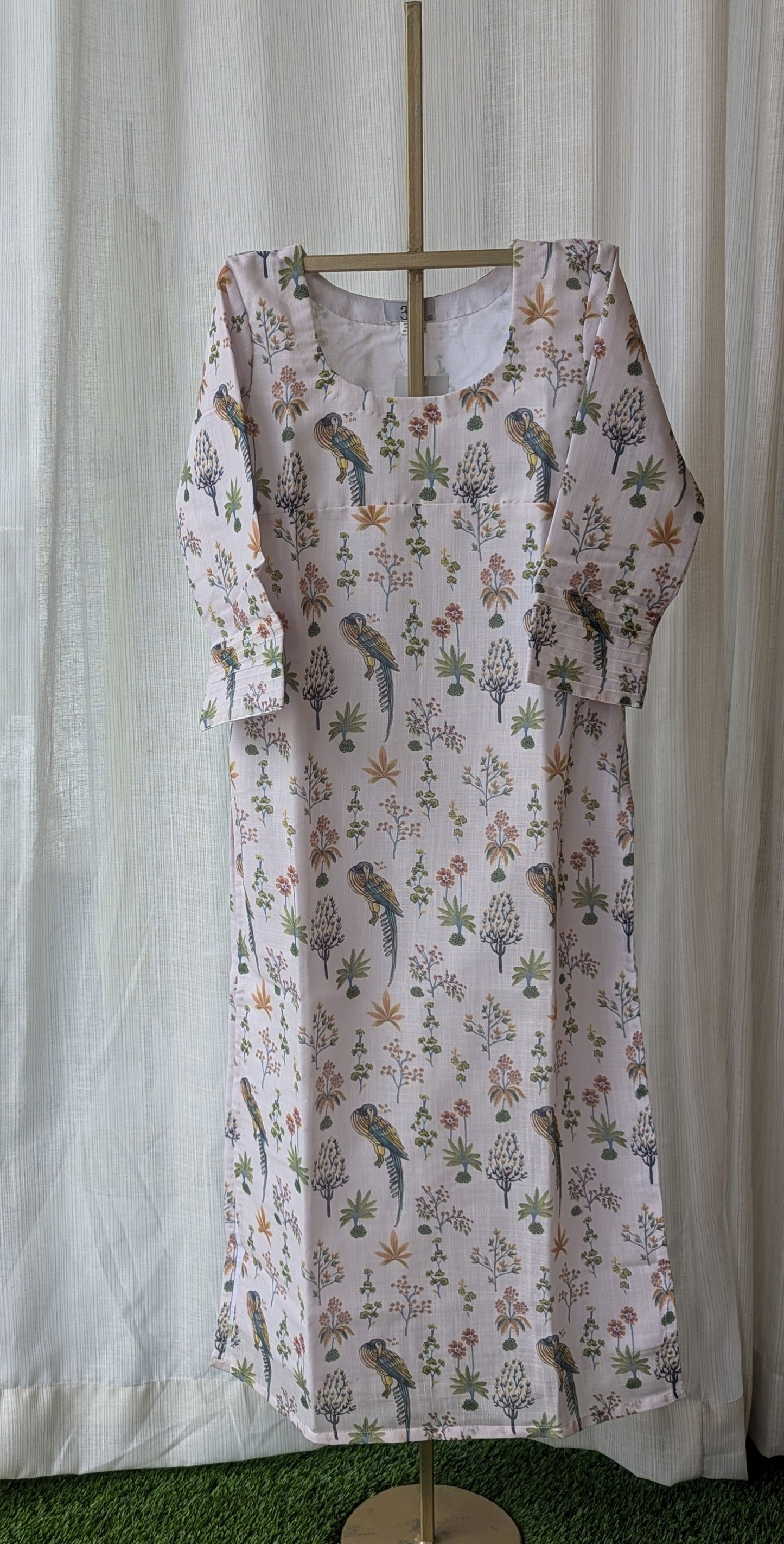 White Bird Cotton Linen kurti
