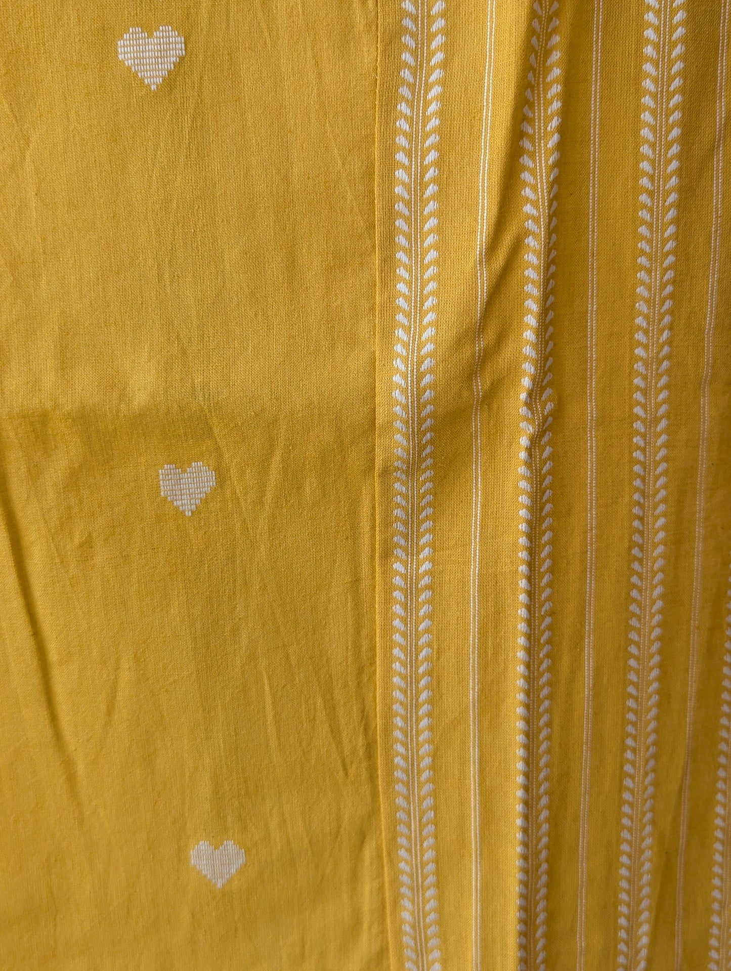 Yellow Handloom Cotton Sleeveless Dress