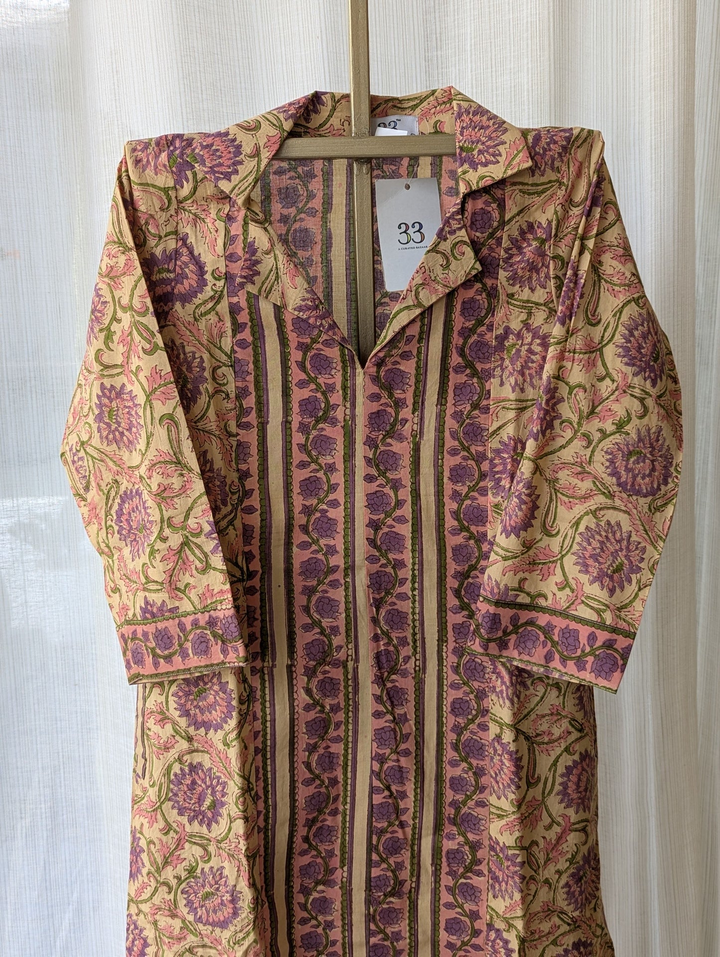 3 Panel Mul cotton Purple kurti