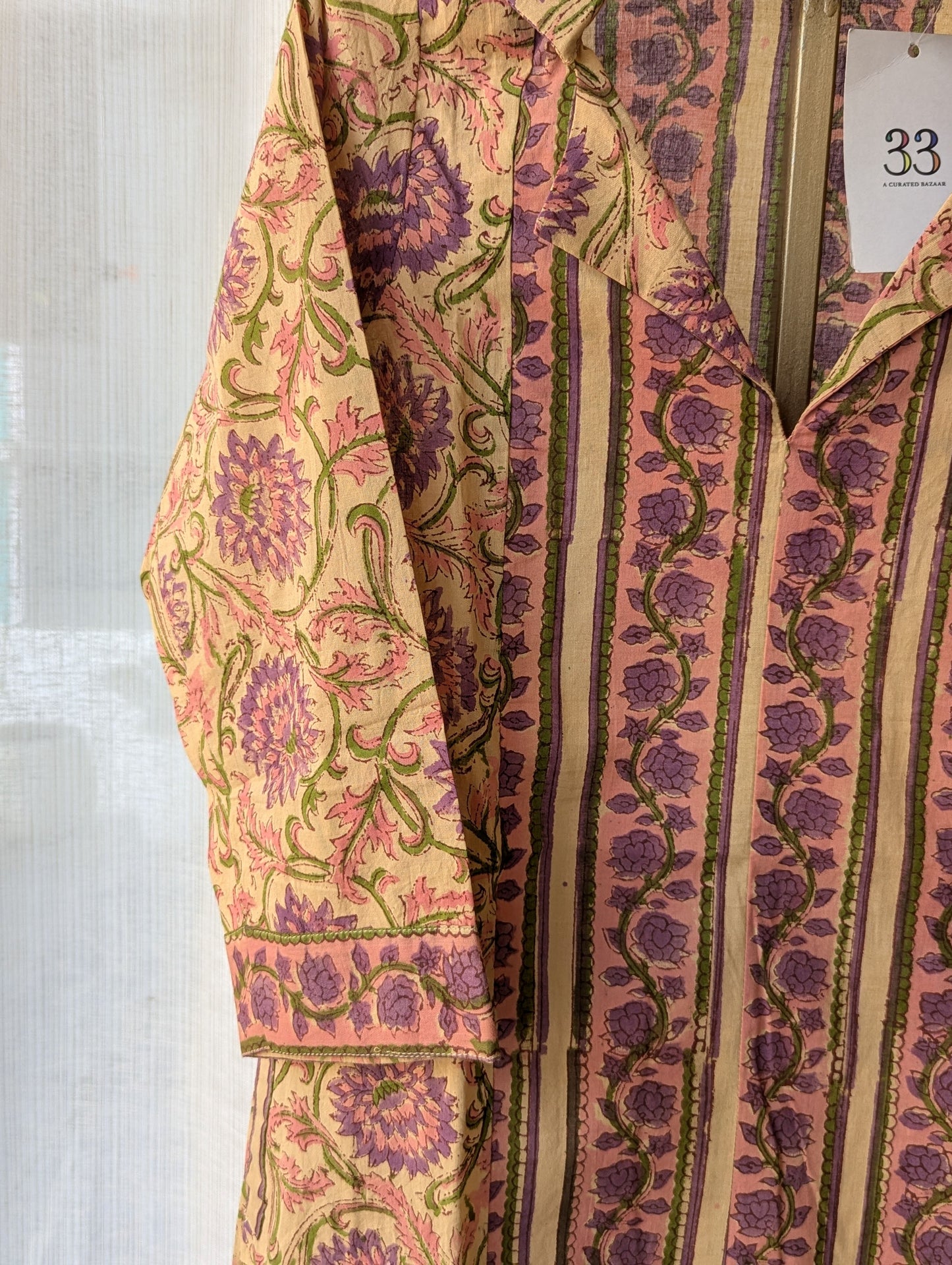 3 Panel Mul cotton Purple kurti
