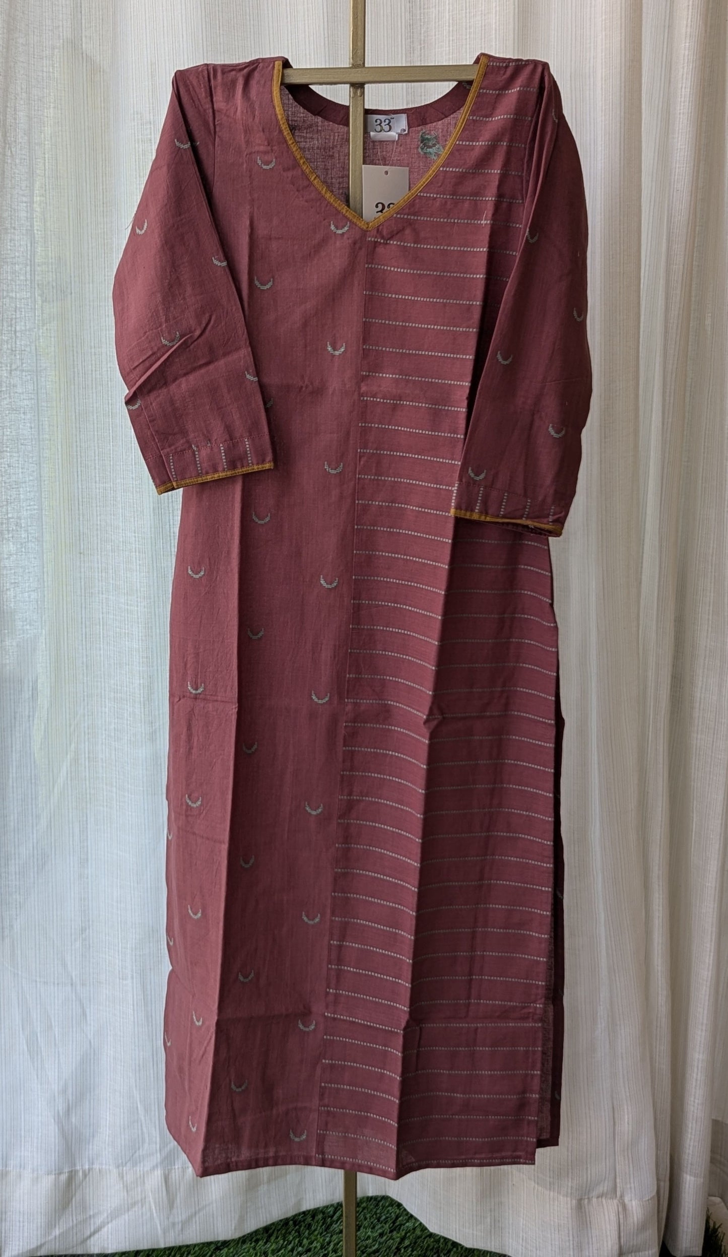 Brick Handloom Cotton Kurti