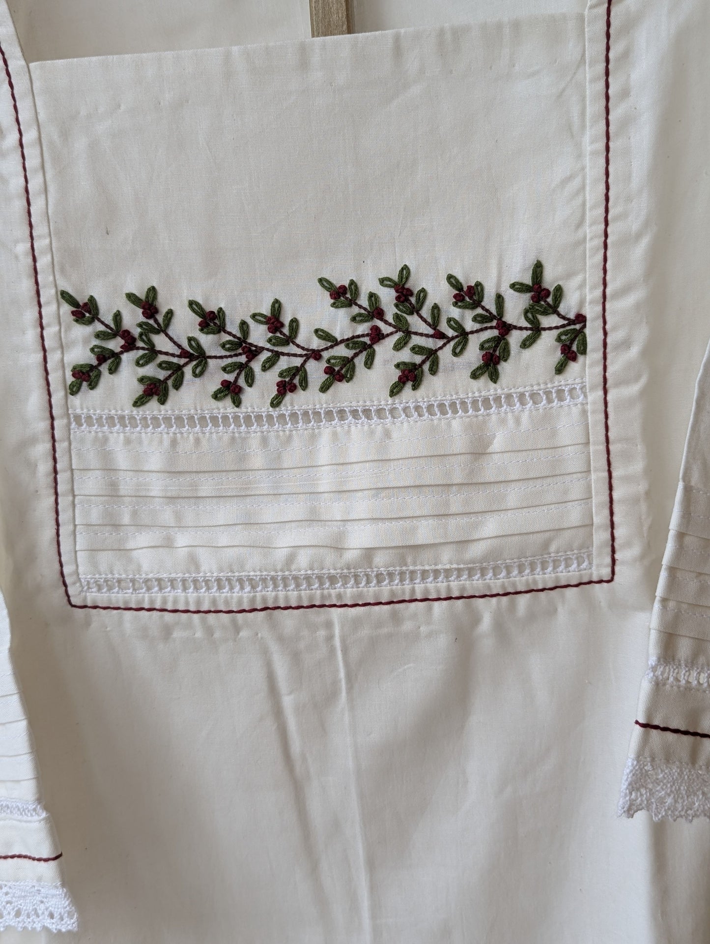 Cotton White Hand Work Kurti