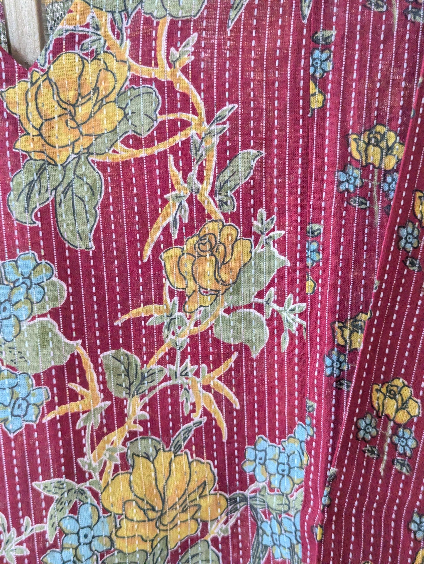 Red 3 Panel Kurti