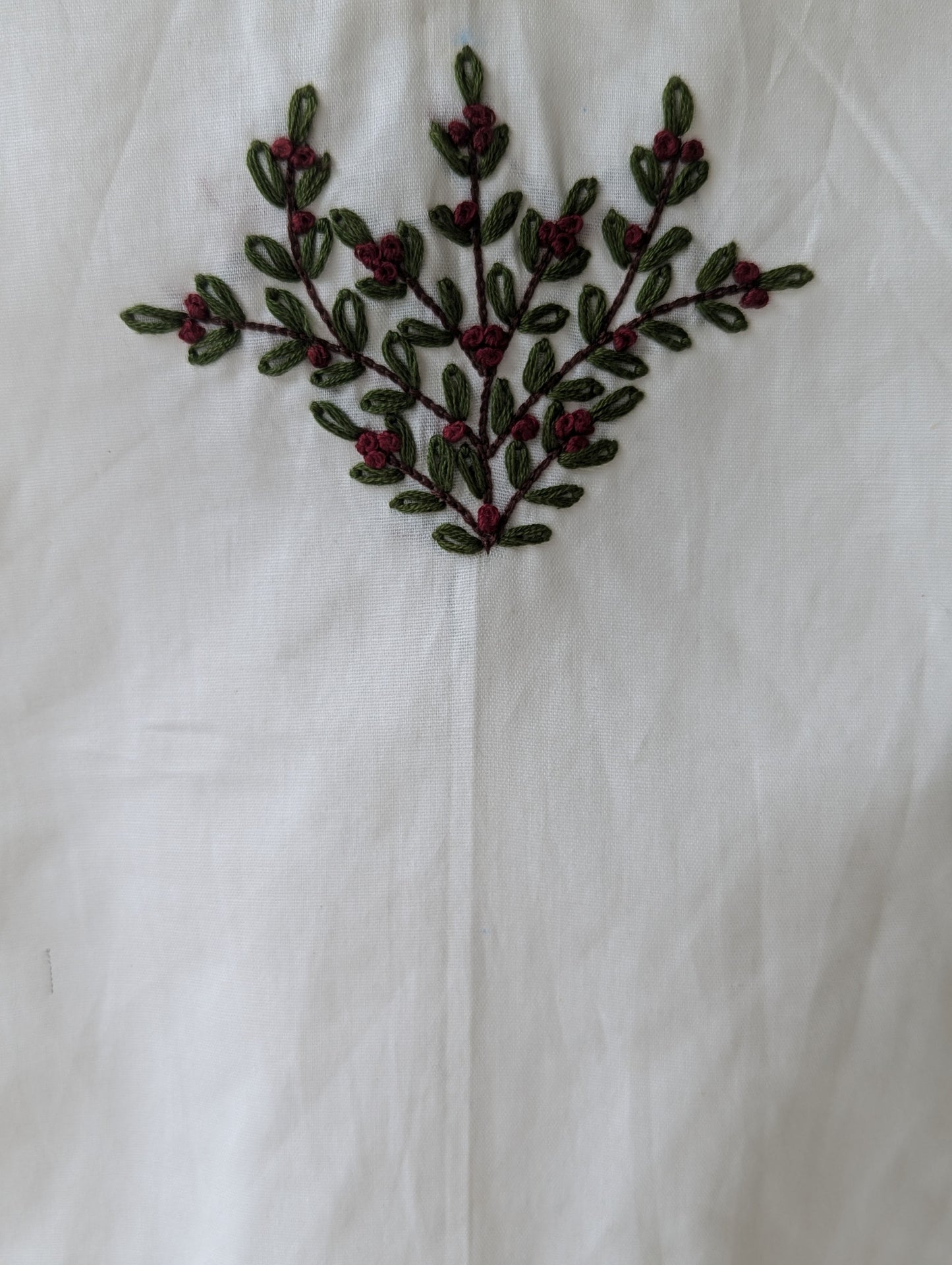 White Hand Embroidery Dress