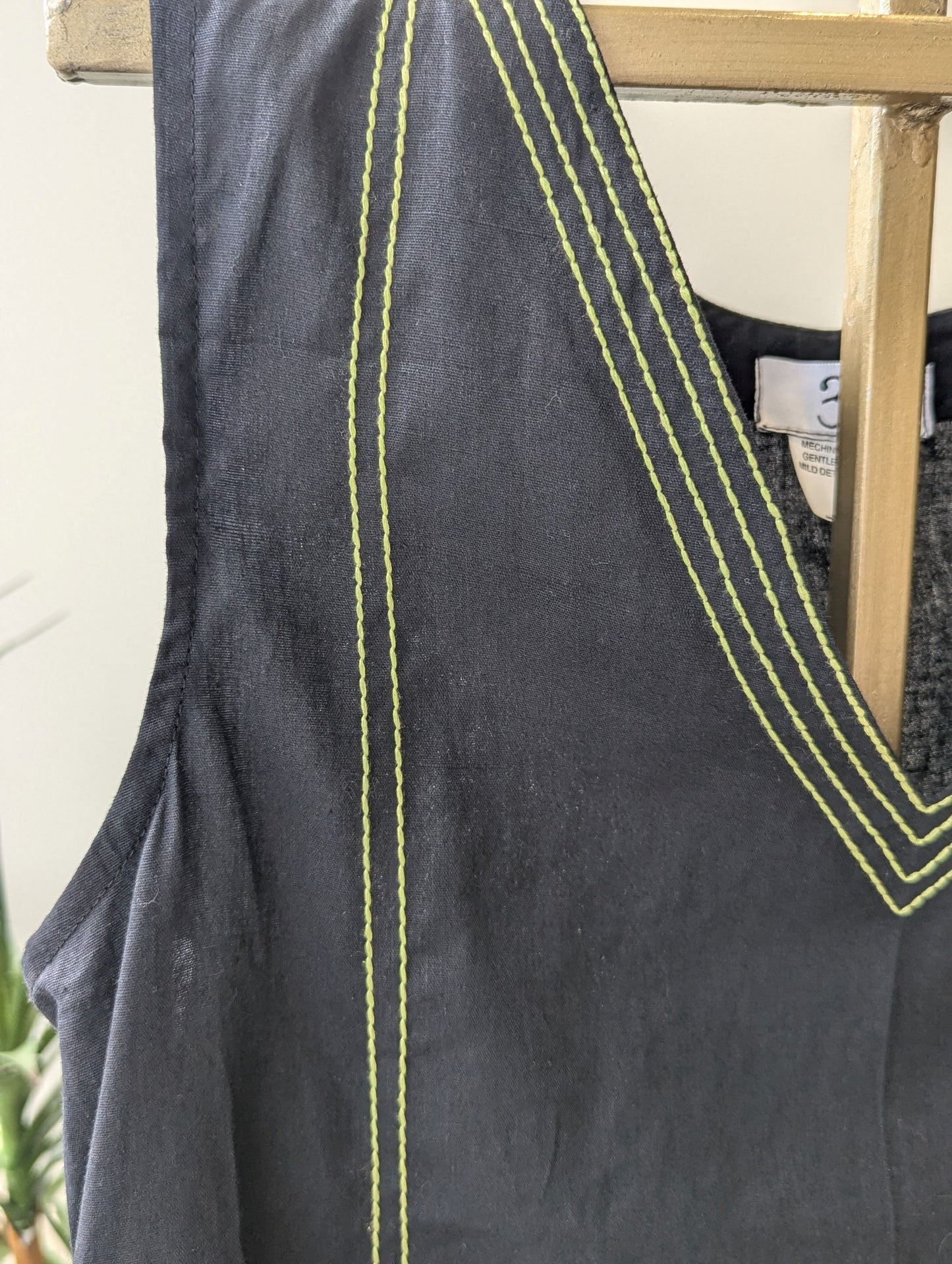 Black + Green Running Dress