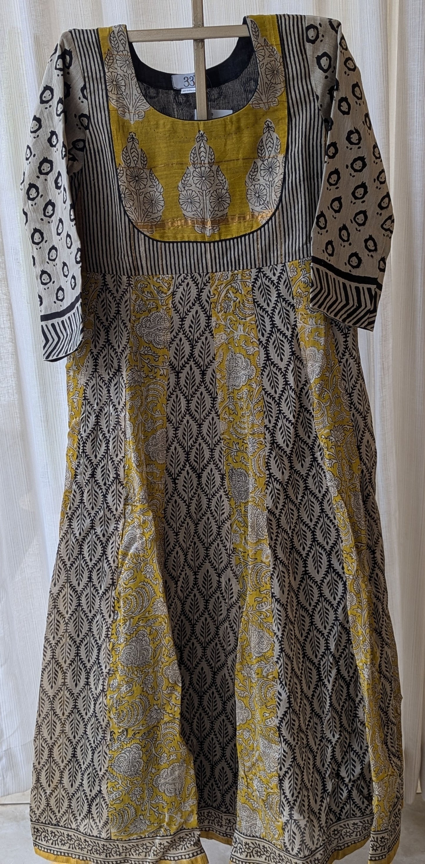 Chanderi Panel Cut dress