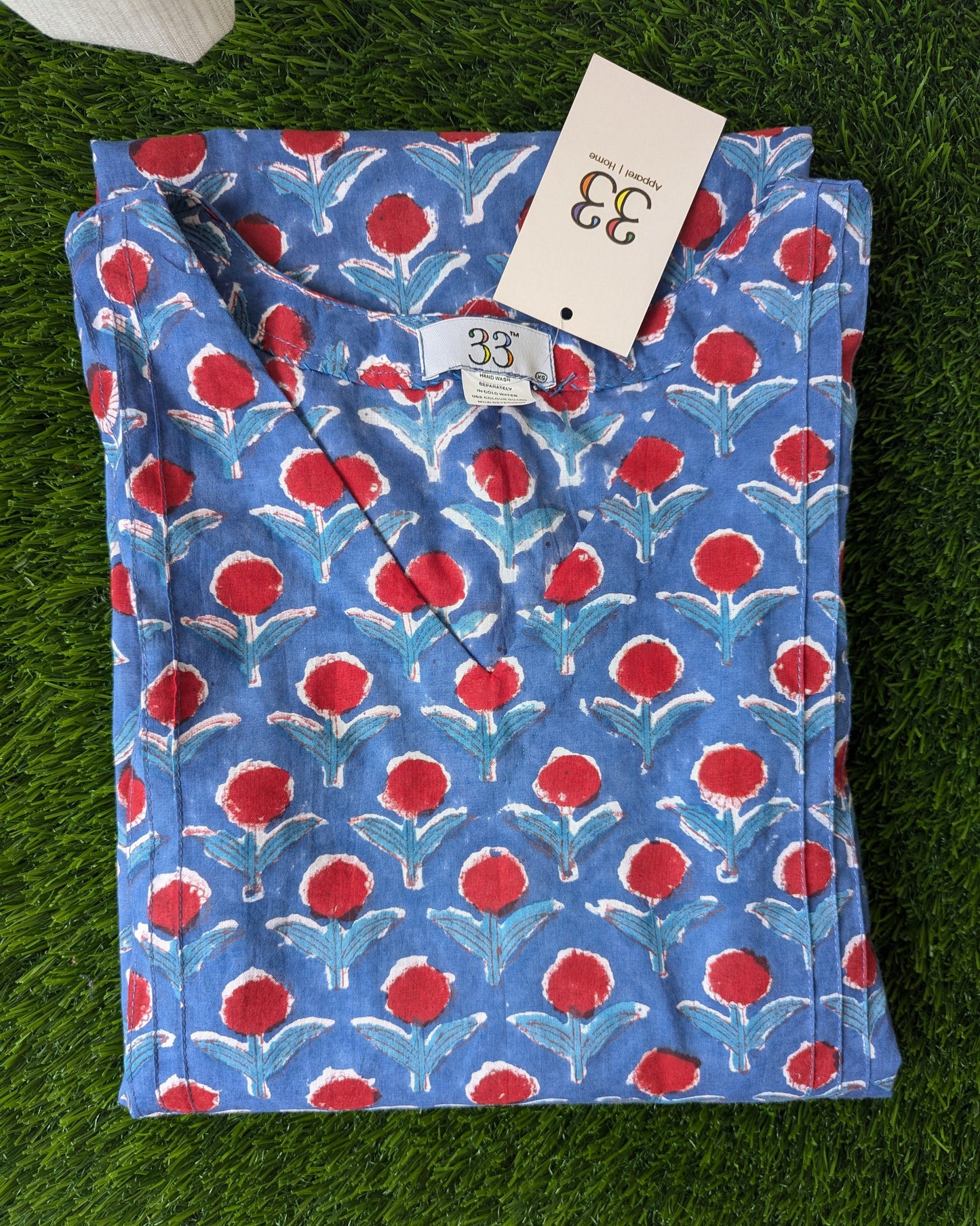 Blue And Red Co-Ord Set