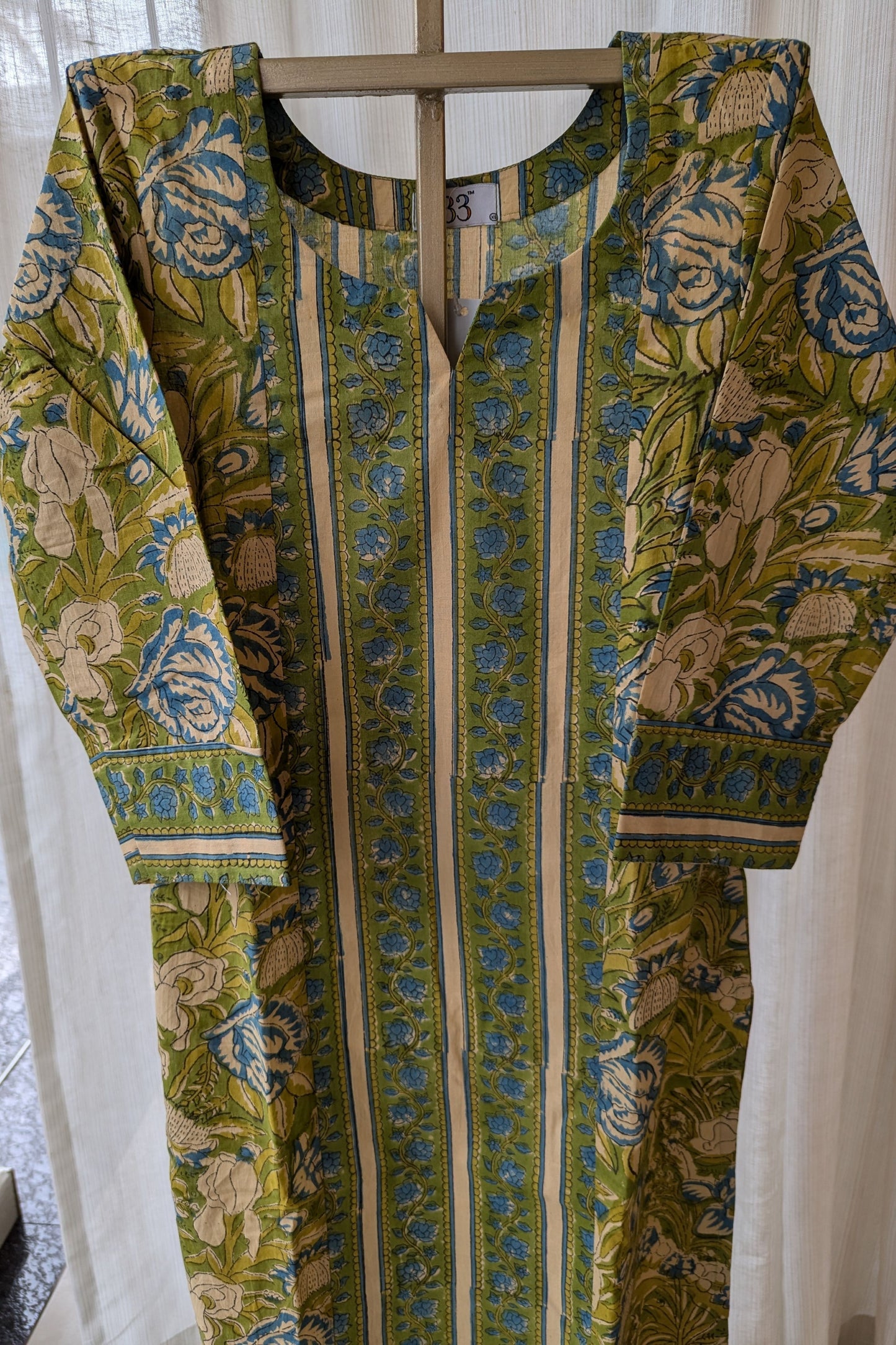 Cotton Green 3 Panel Kurti