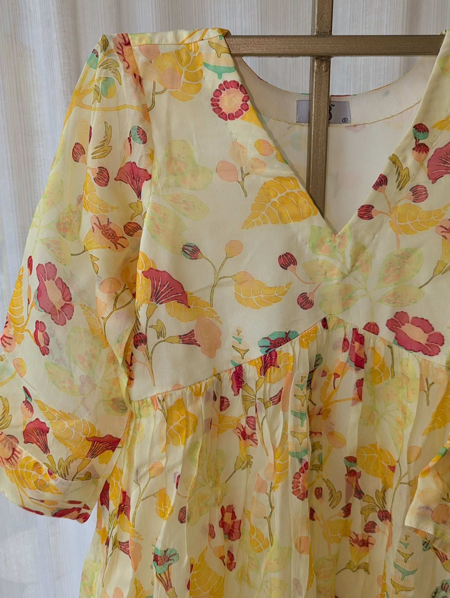 Yellow Organza Alia Dress