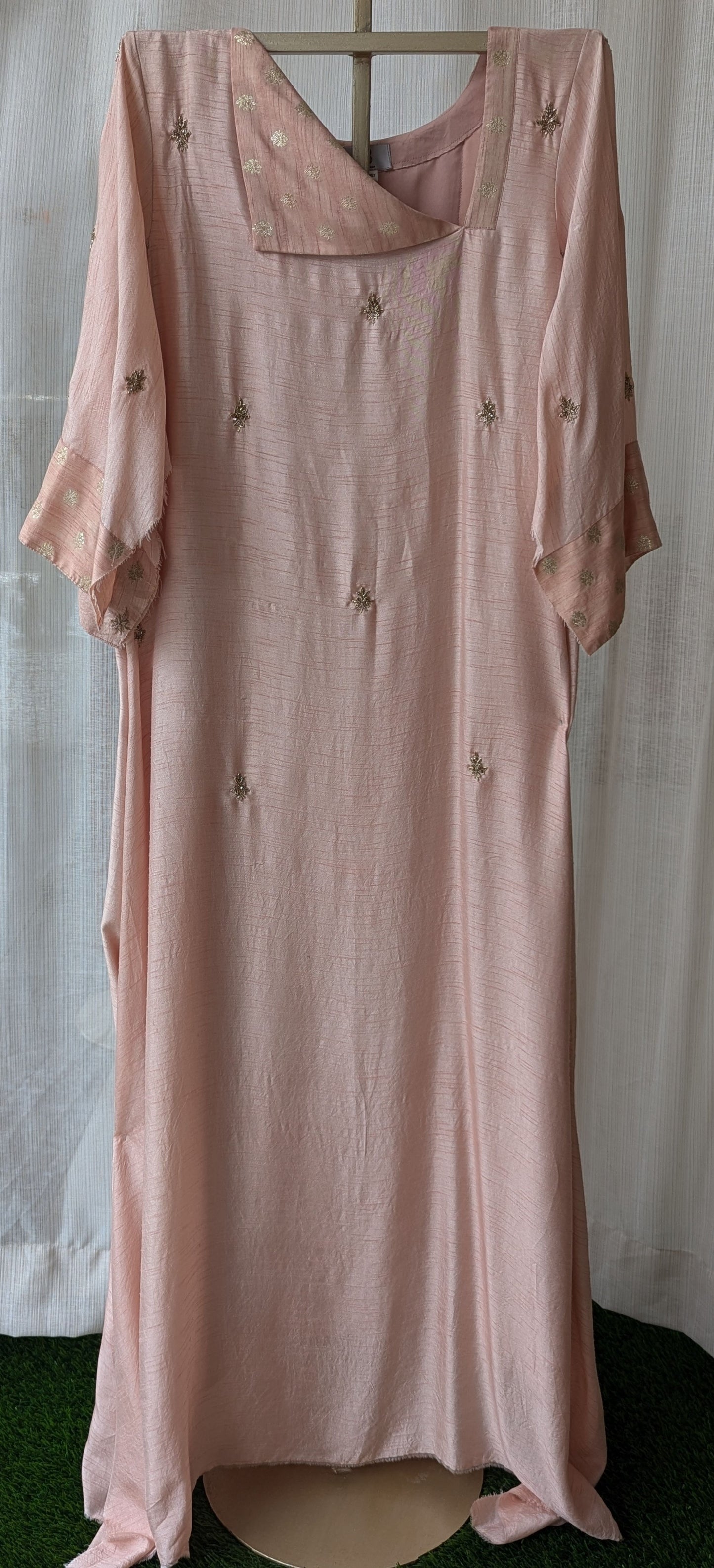 Dola Silk Peach Semi Party Wear Aline Top
