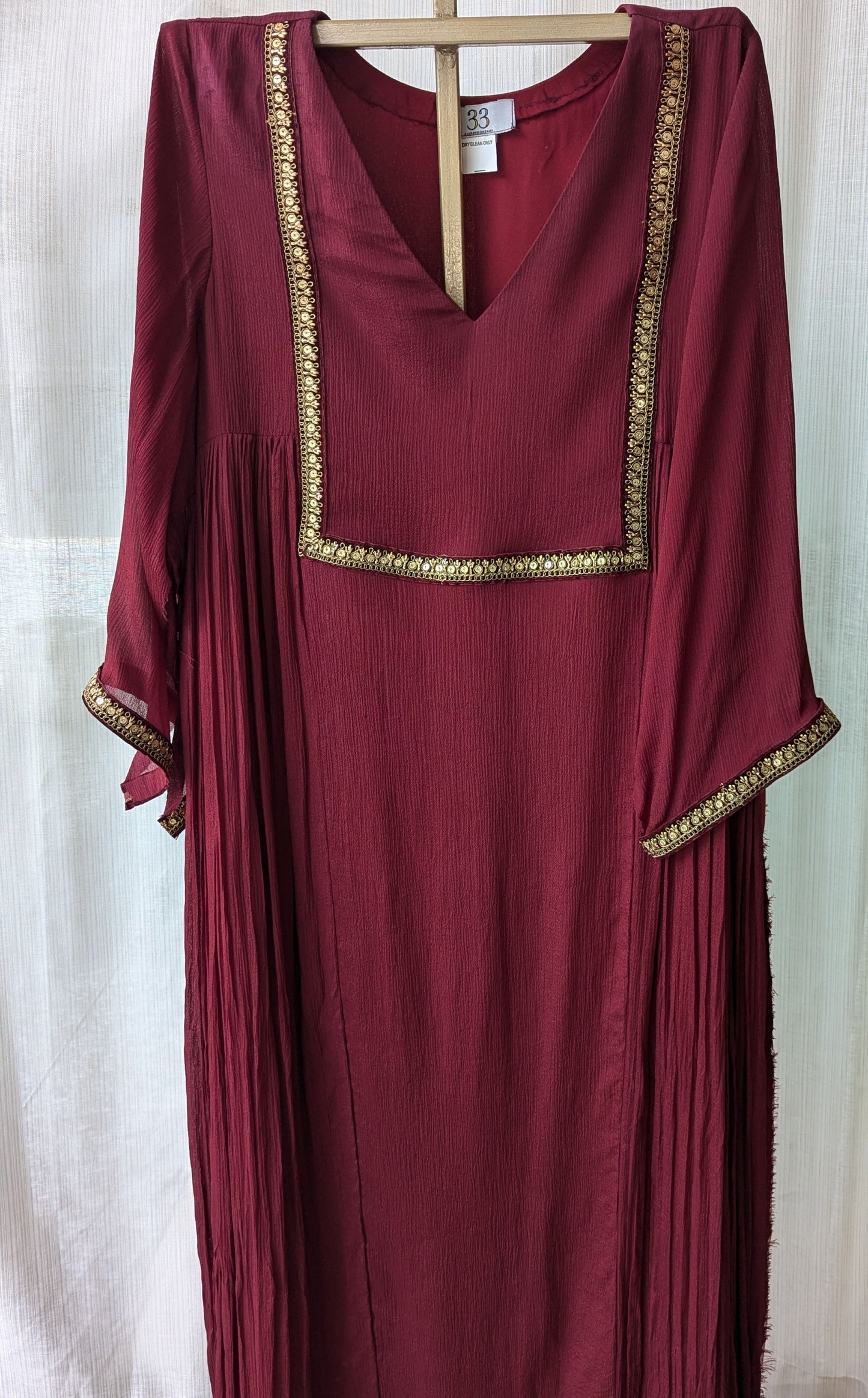 Chinnon Semi party Wear Red Lace Kurti