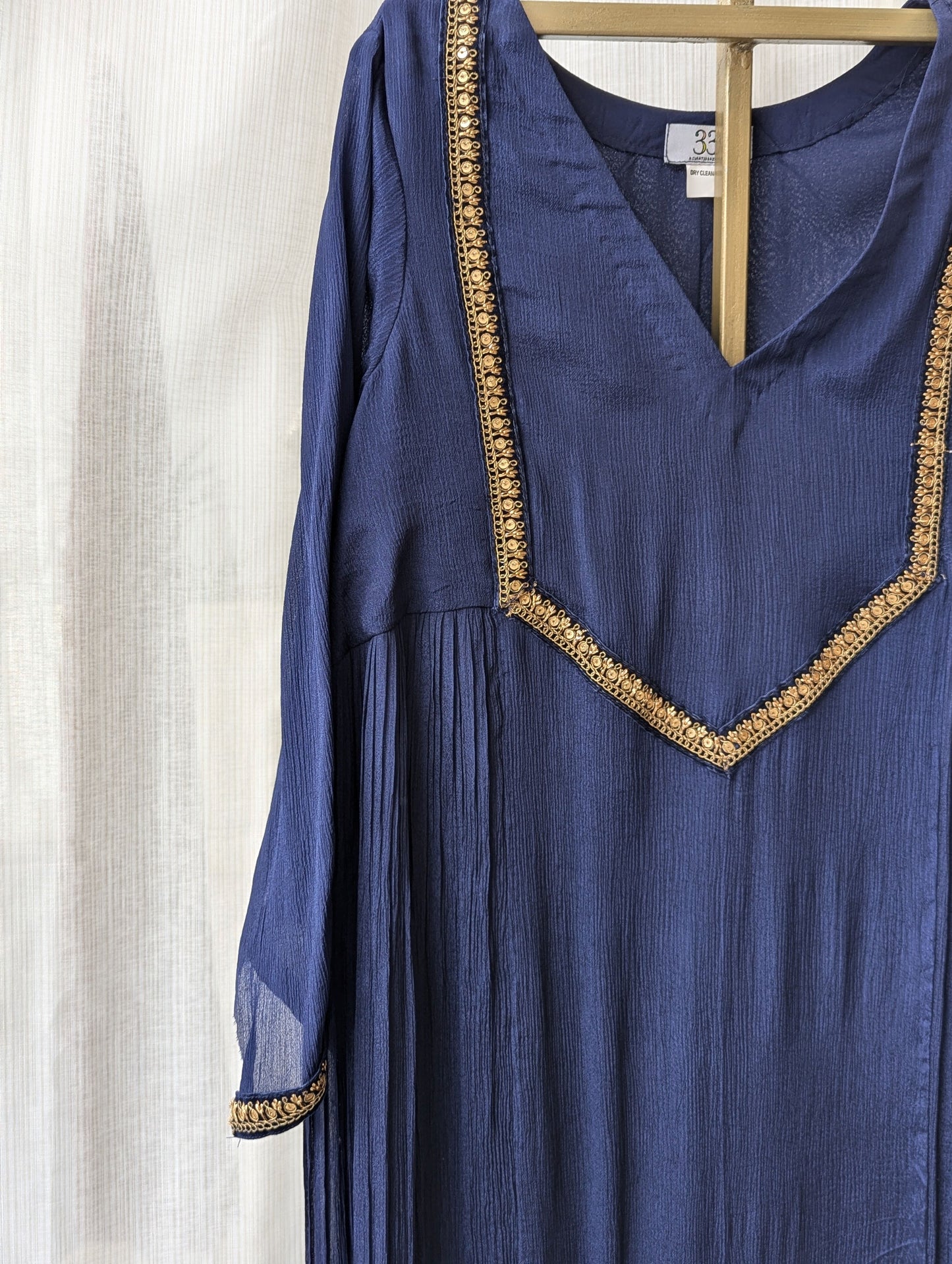 Chinnon Semi Partwear Navy Blue Kurti