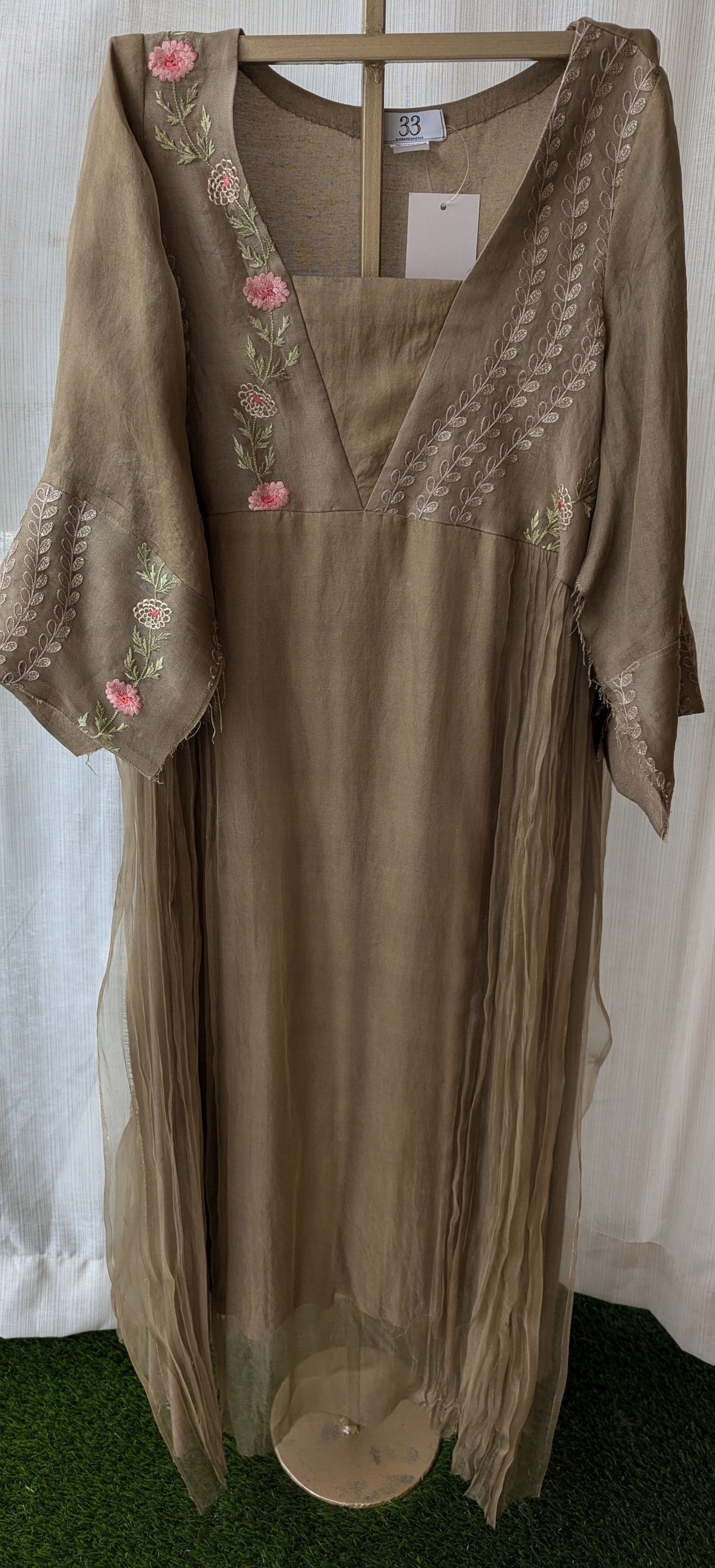 Glass Organza Semi Party Wear Kurti