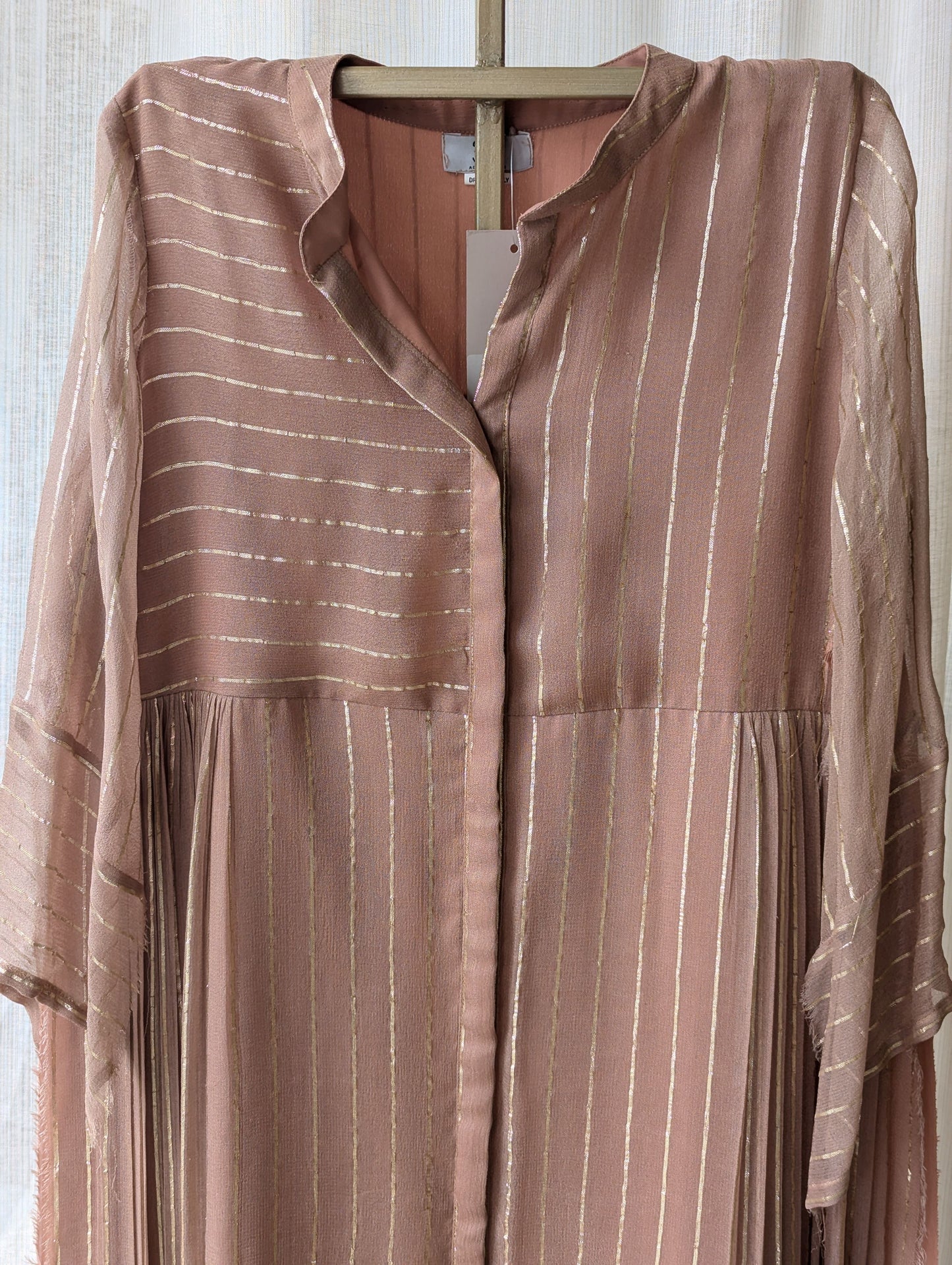 Lurex Stripe Semi Party Wear Top