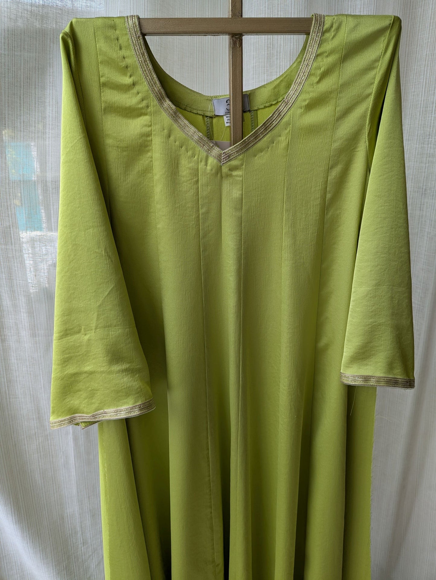 Crepe Georgete Green Semi Parti Wear Top