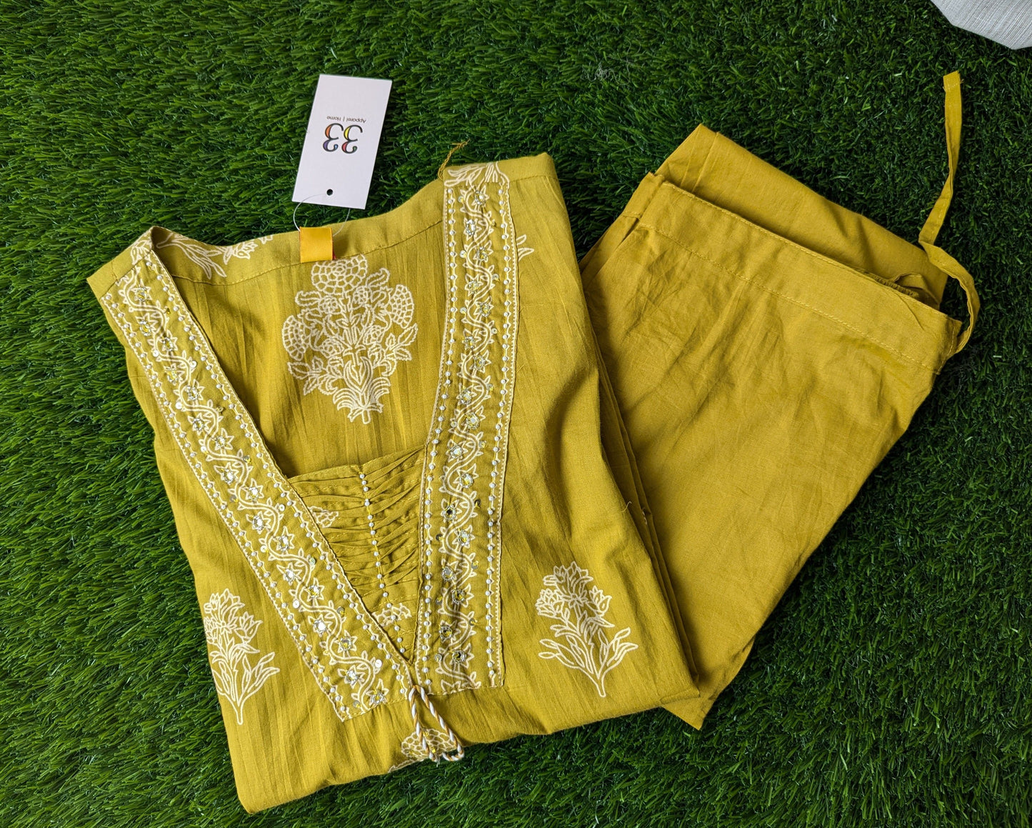 Lemon Green Three Pieces Set