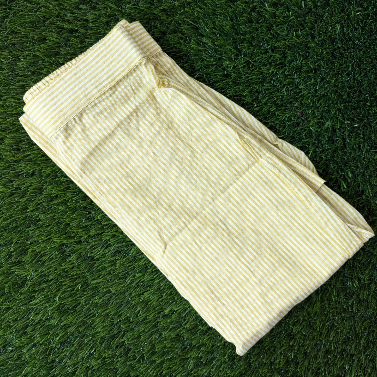 Lemon Green Handloom Cotton Co-Ord Set