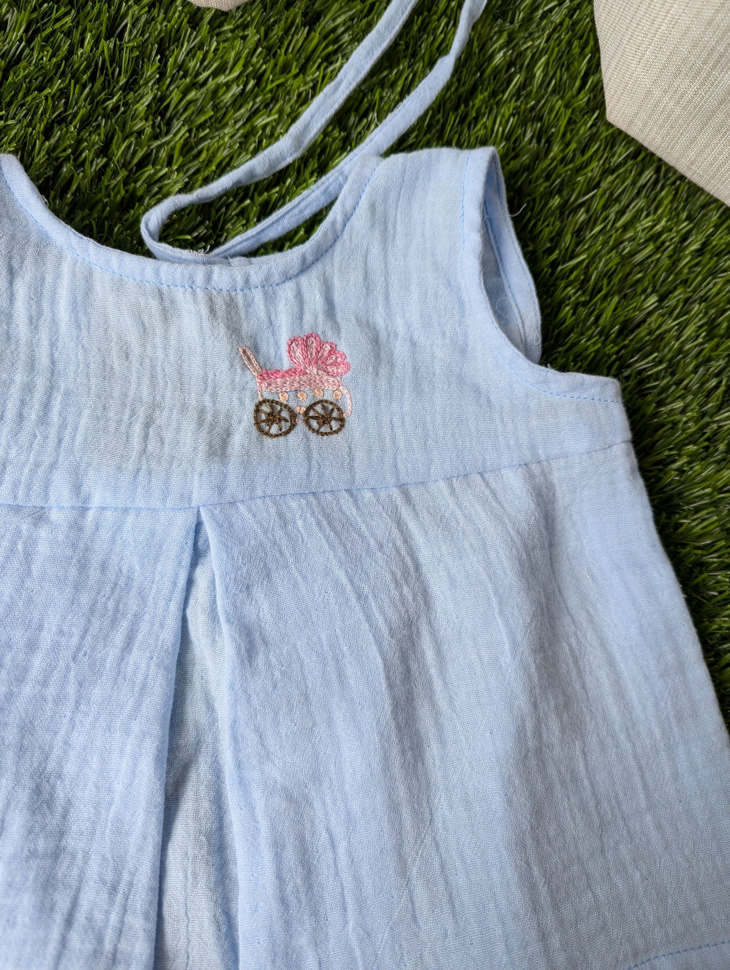 New Born Muslin Embroidery Dress