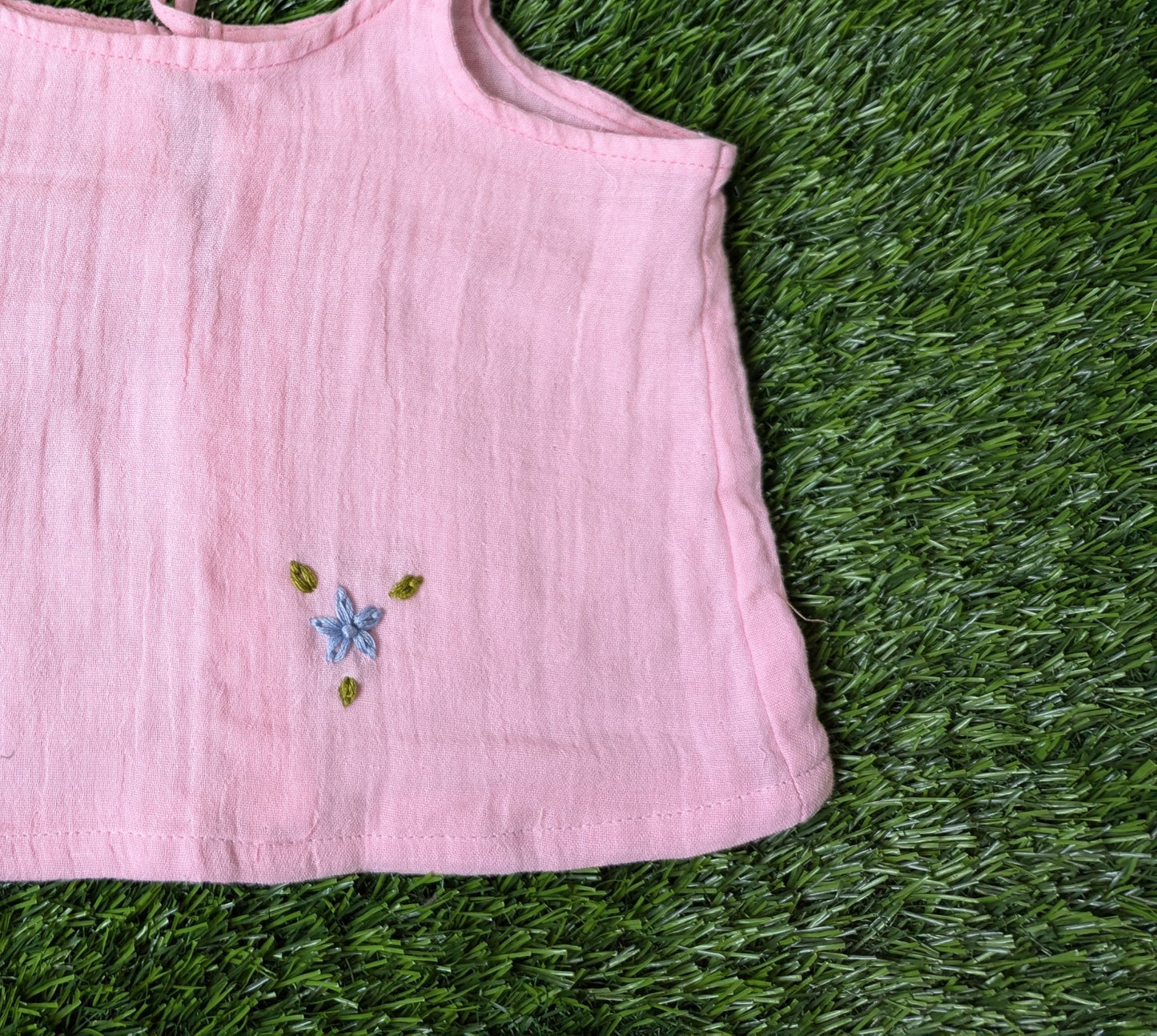 New Born Muslin Embroidery Vest