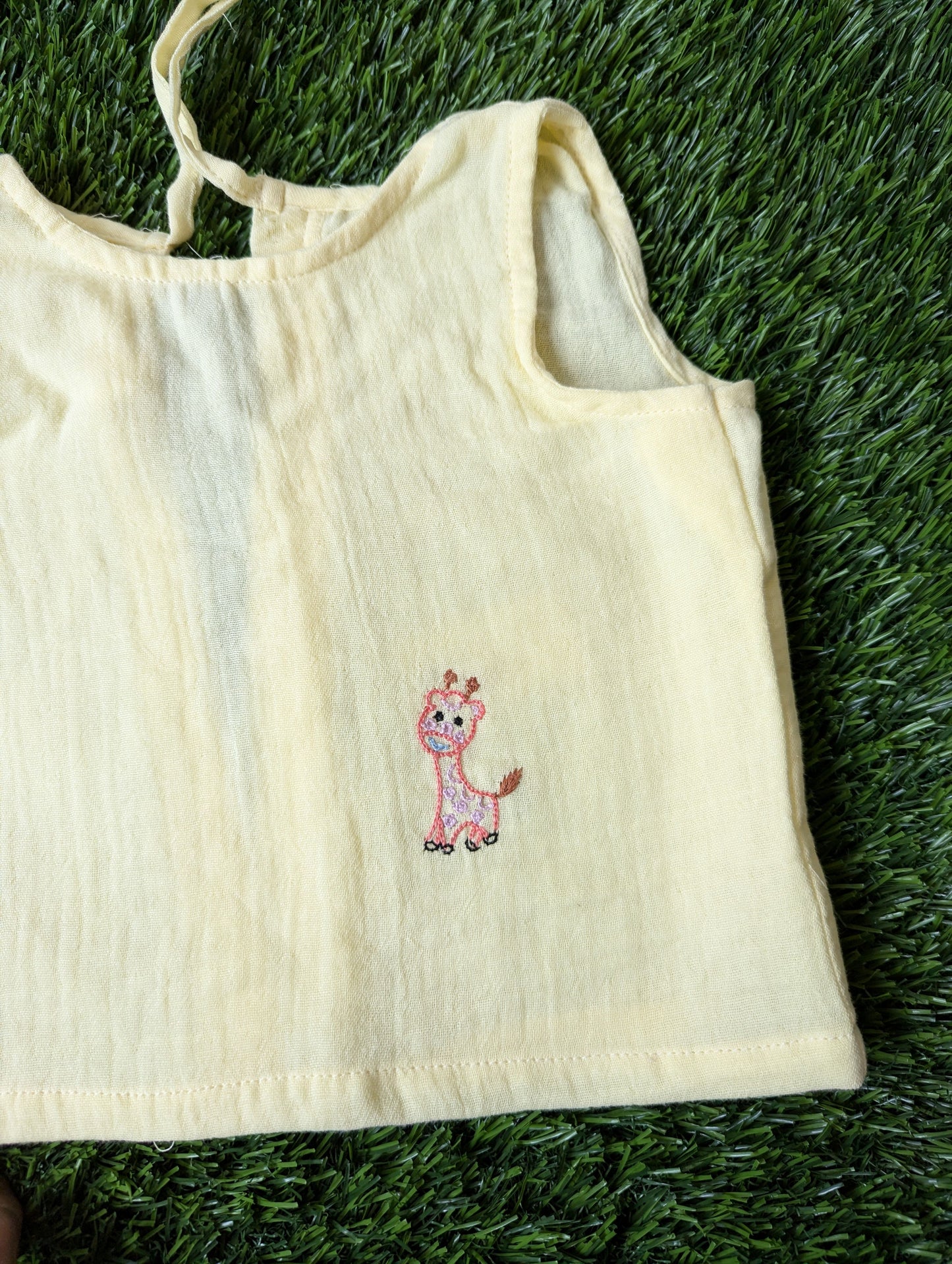 New Born Muslin Embroidery Vest
