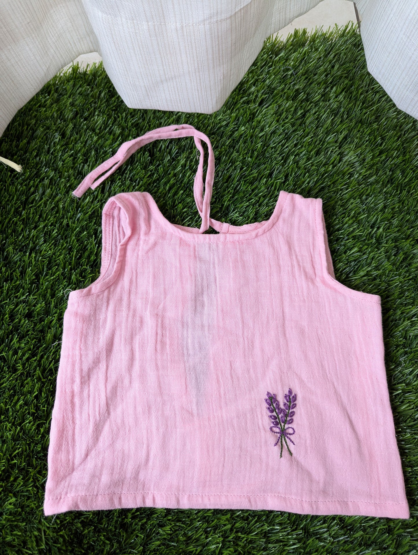 New Born Muslin Embroidery Vest