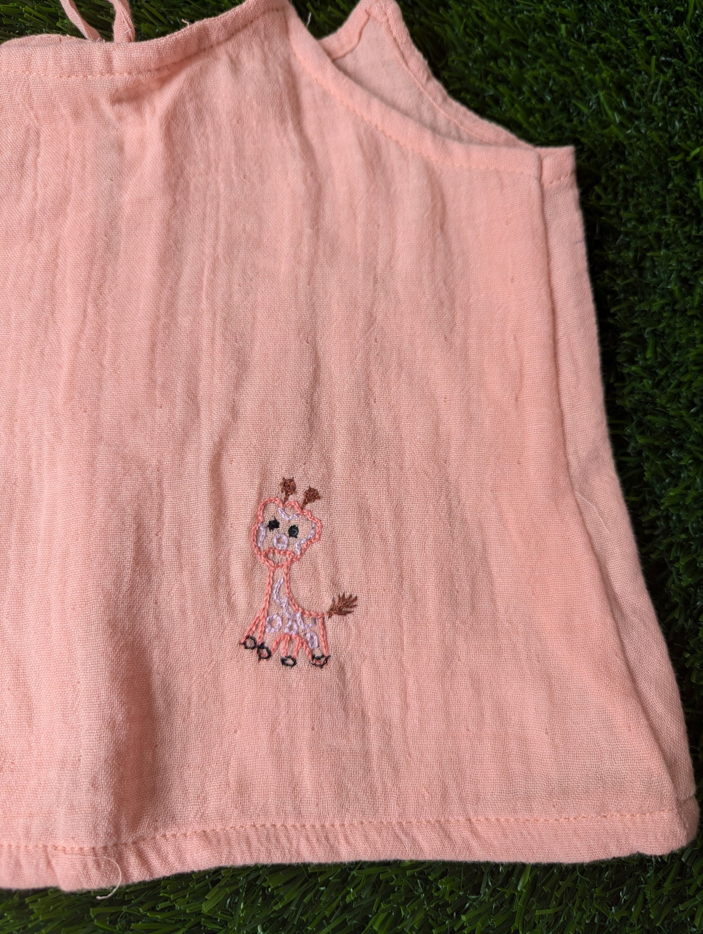 New Born Muslin Embroidery Vest