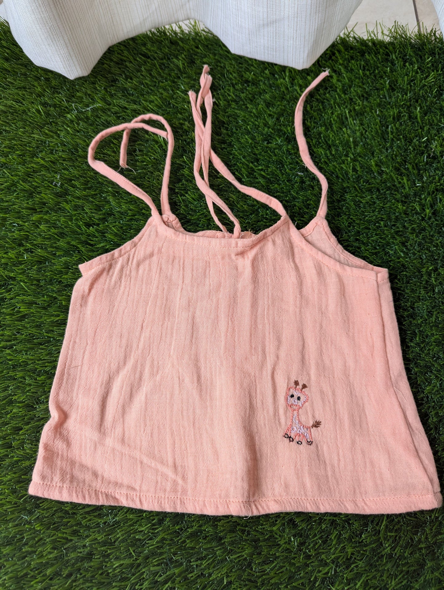 New Born Muslin Embroidery Vest