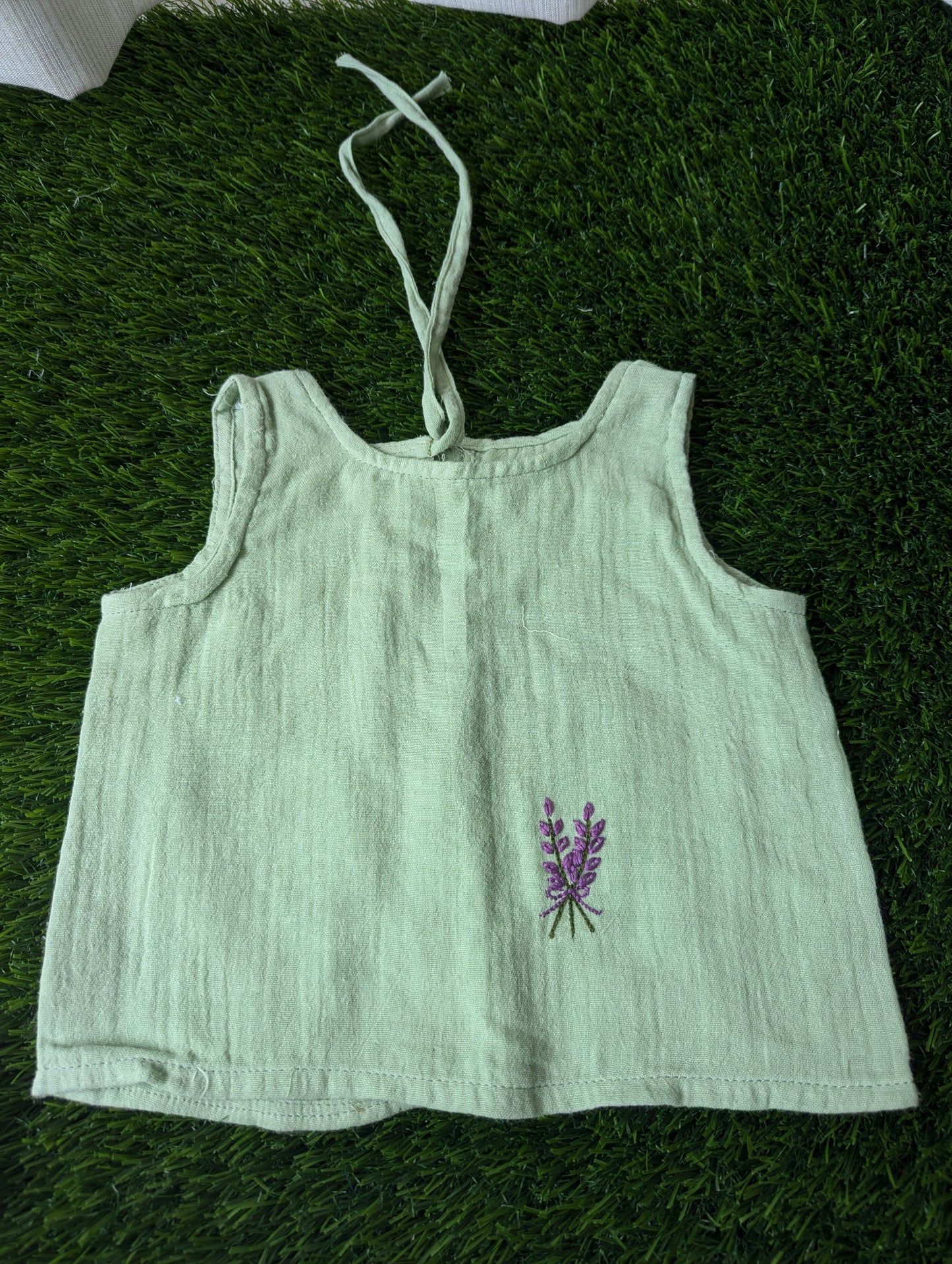 New Born Muslin Embroidery Vest
