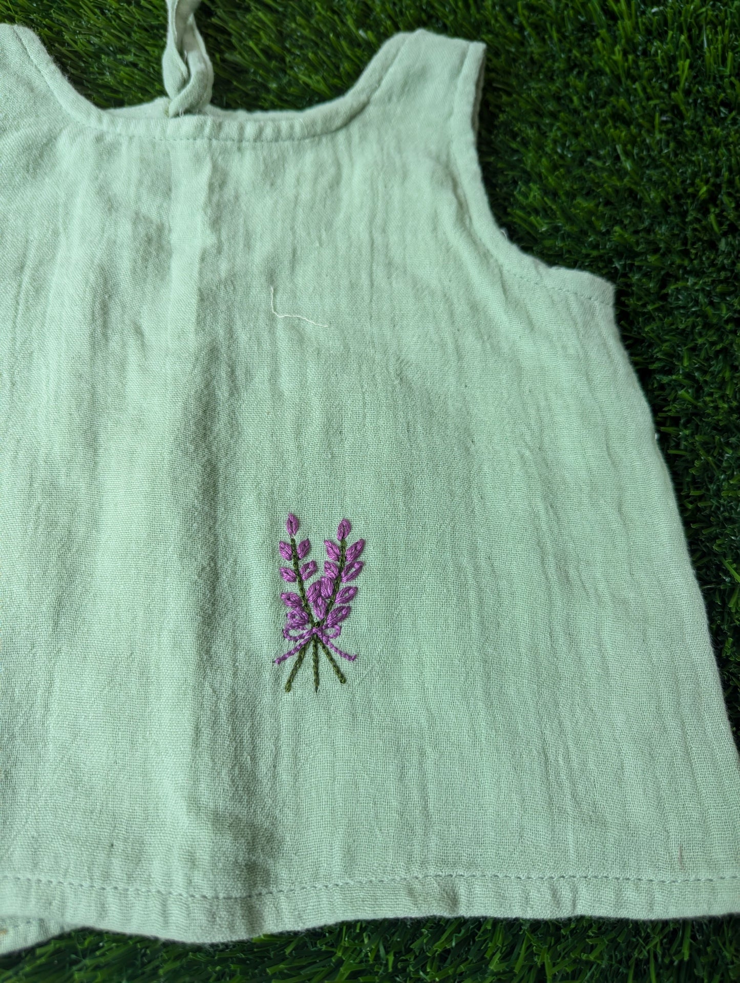New Born Muslin Embroidery Vest