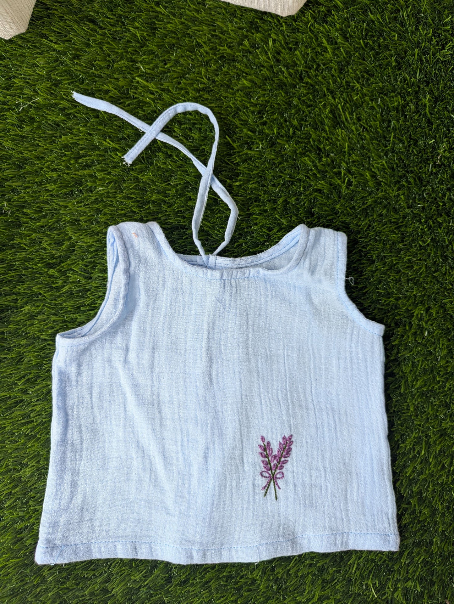 New Born Muslin Embroidery Vest