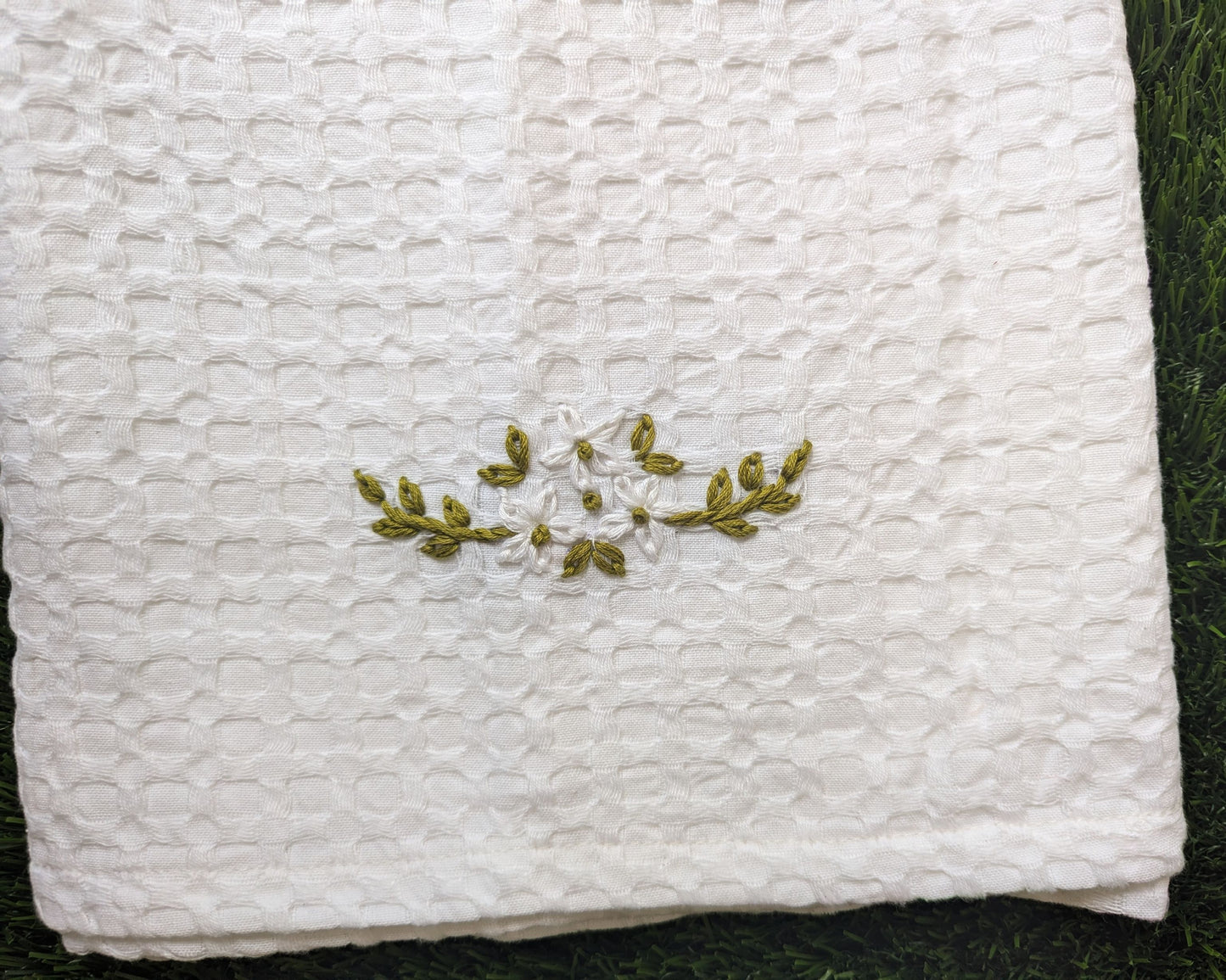 Waffle Embroidery Blanket