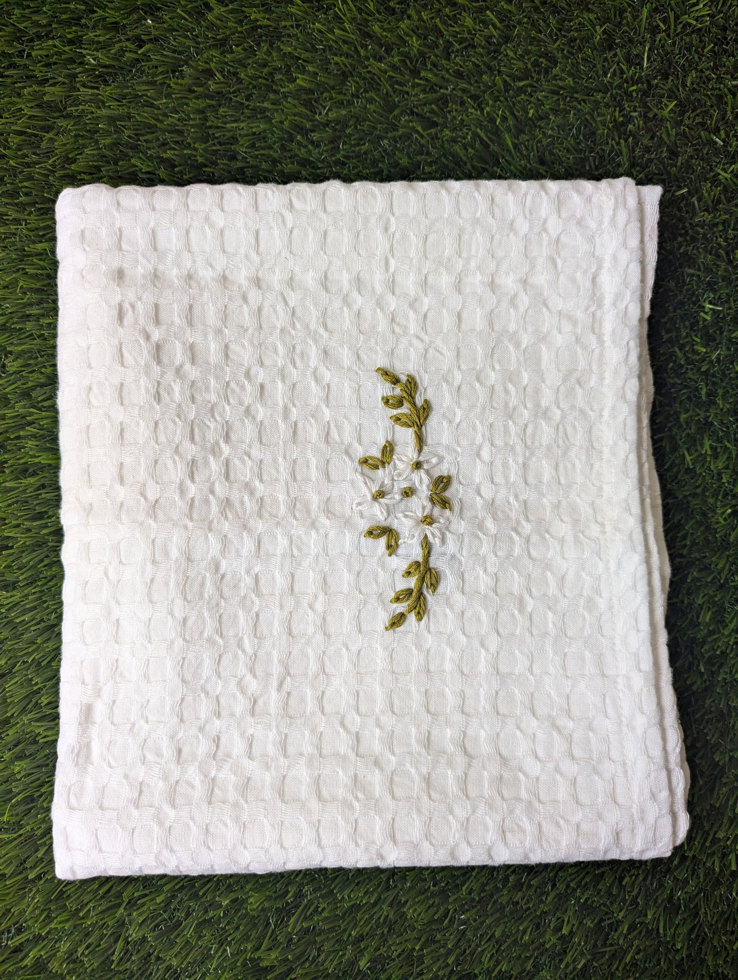 Waffle Embroidery Blanket