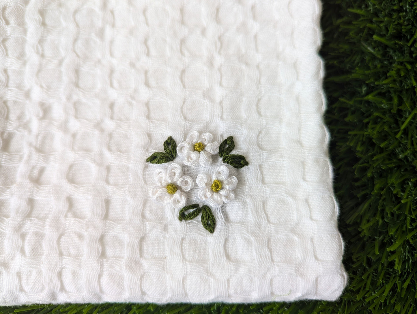 White Waffle Burp Cloth