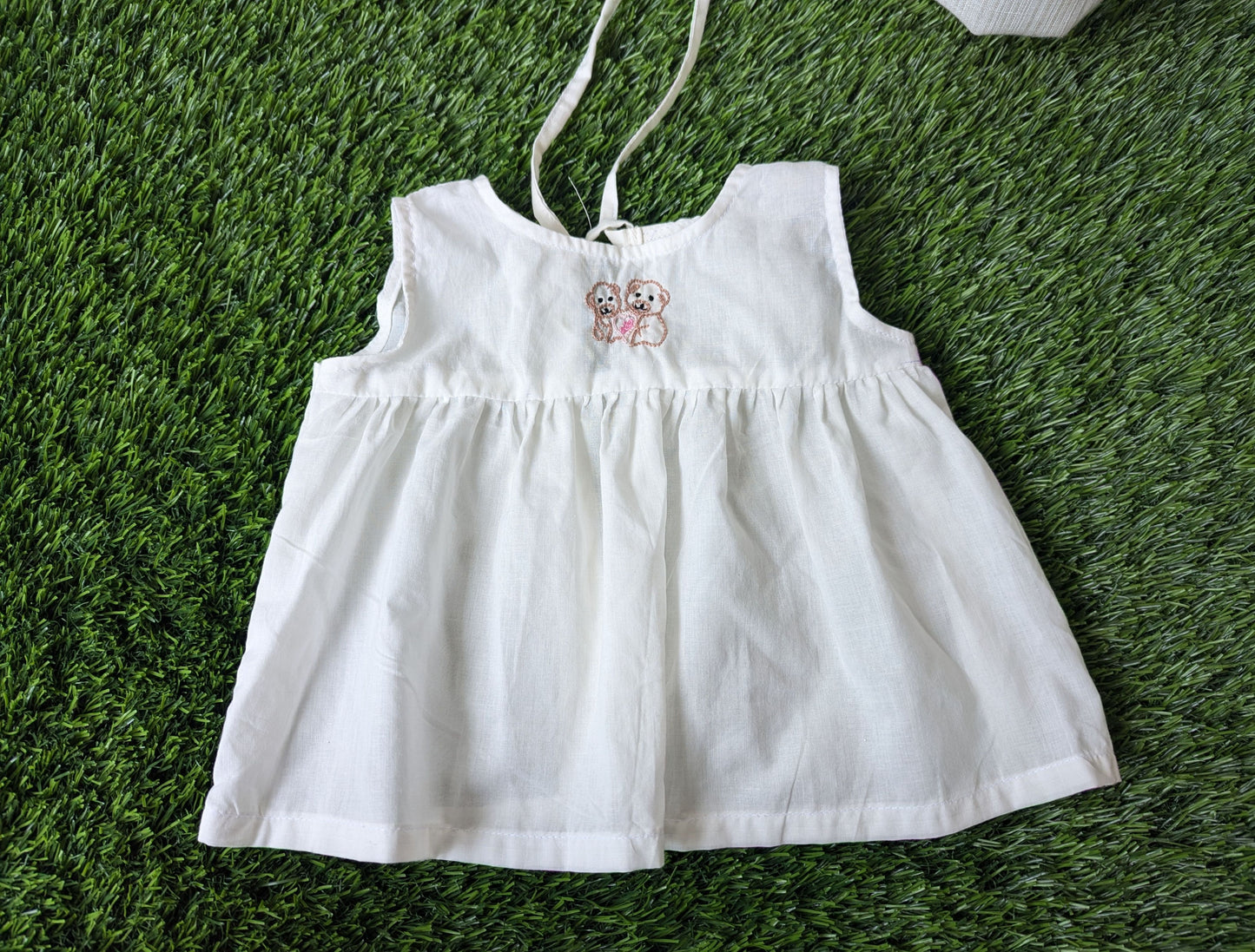 New Born Cotton White Embroidery Dress